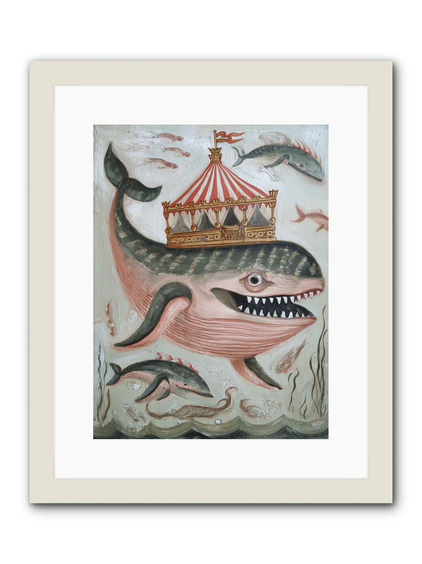 Song of the Deep -- Framed Print - White 12x16