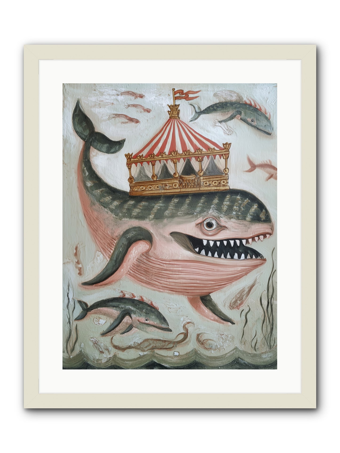 Song of the Deep -- Framed Print - White 18x24