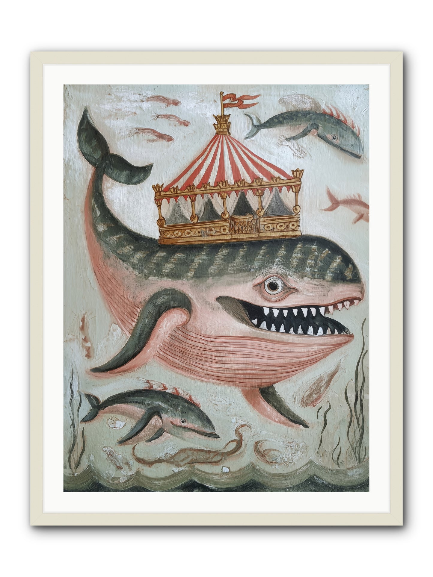 Song of the Deep -- Framed Print - White 30x40
