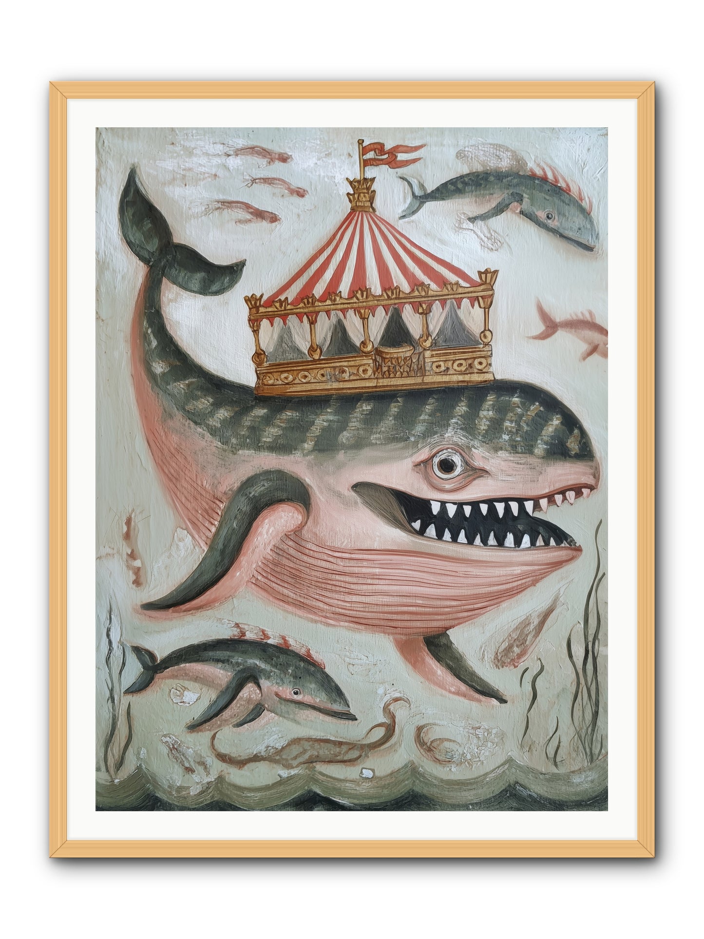Song of the Deep -- Framed Print - Natural 36x48