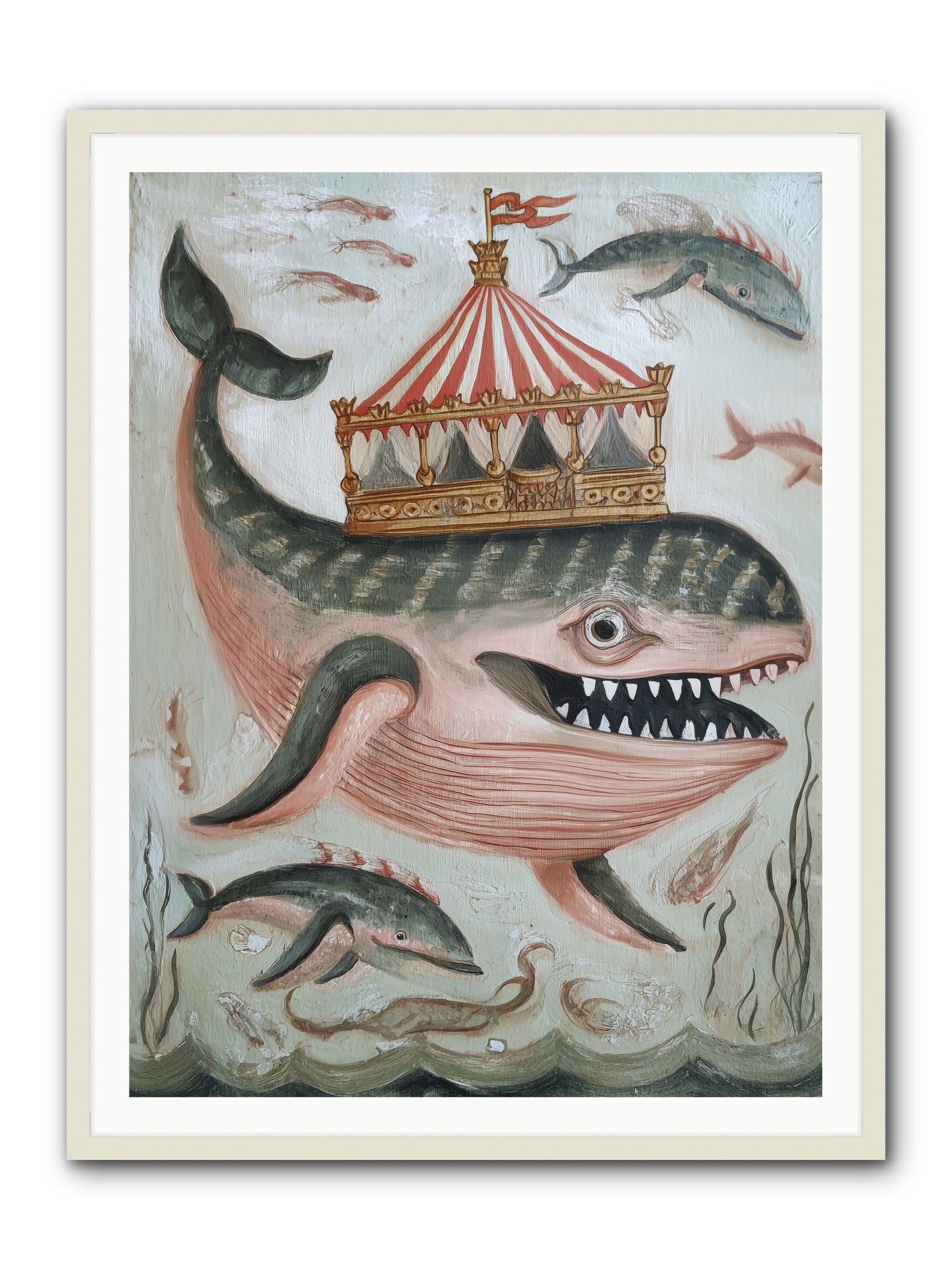 Song of the Deep -- Framed Print - White 36x48