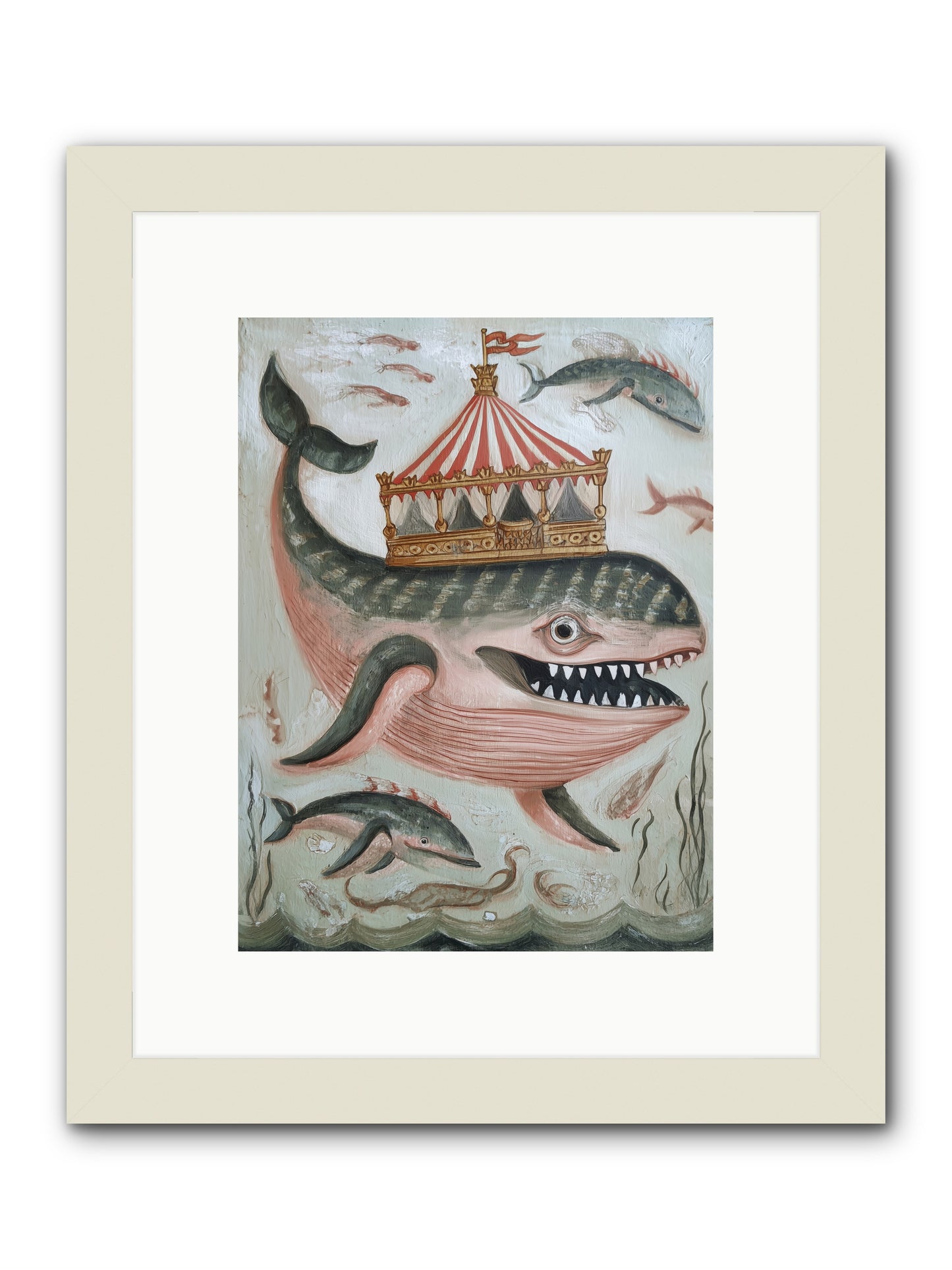 Song of the Deep -- Framed Print - White 9x12
