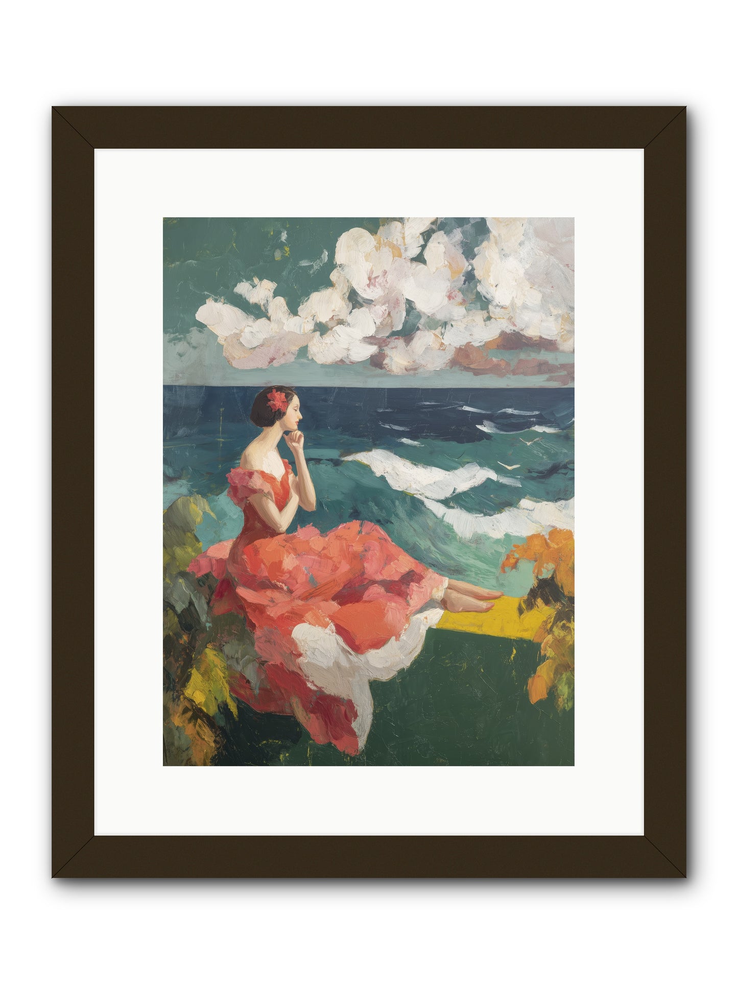 Sorrento Seascapes -- Framed Print - Black 12x16