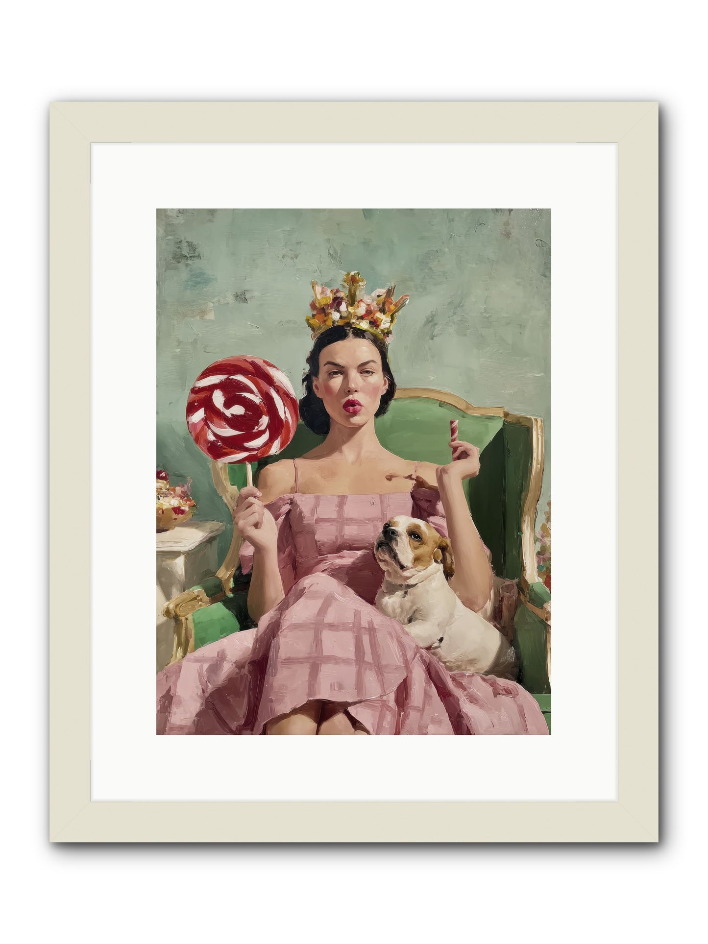 Sovereign Of Sugarplum Splendor -- Framed Print - White 12x16