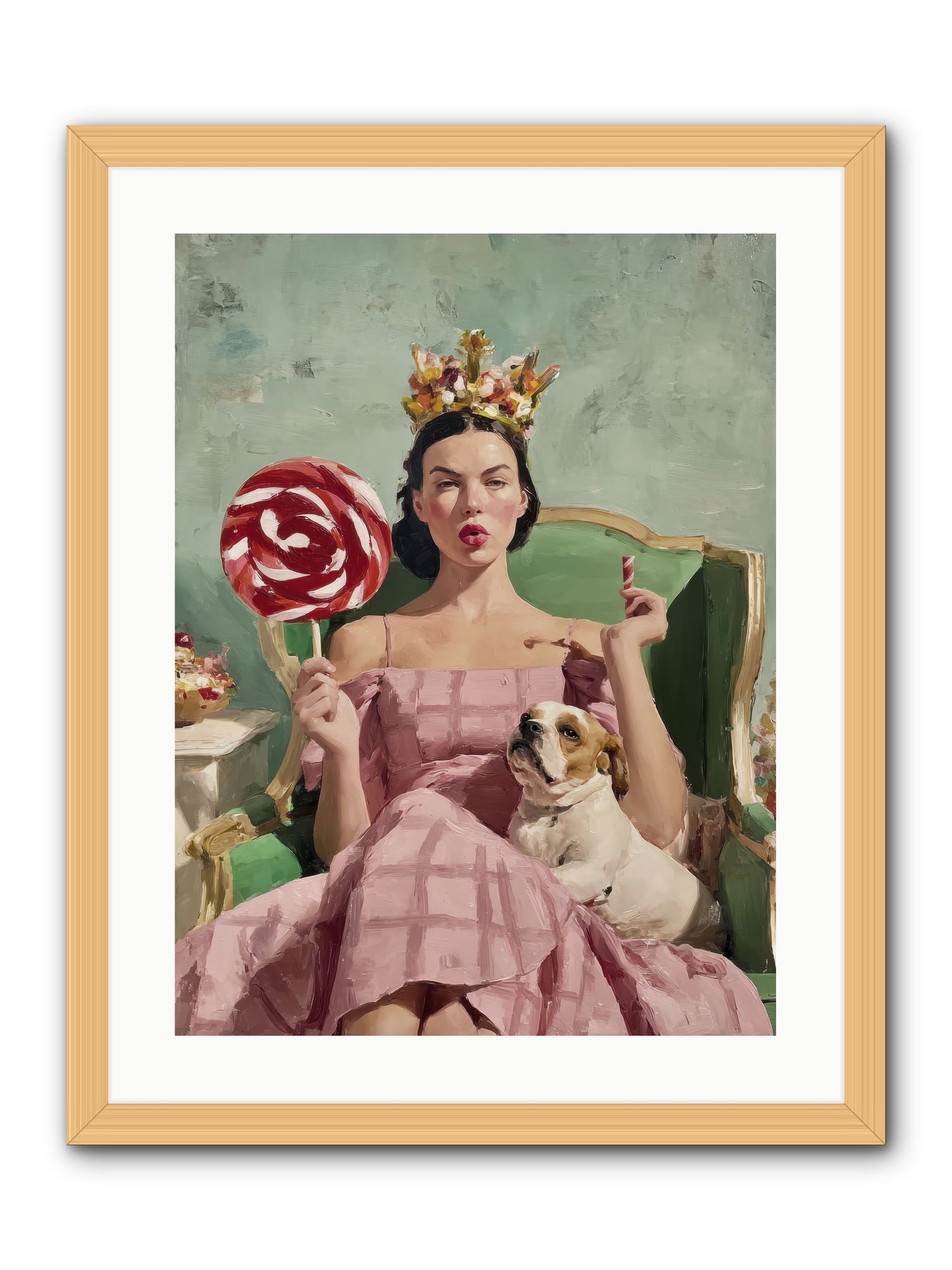 Sovereign Of Sugarplum Splendor -- Framed Print - Natural 18x24