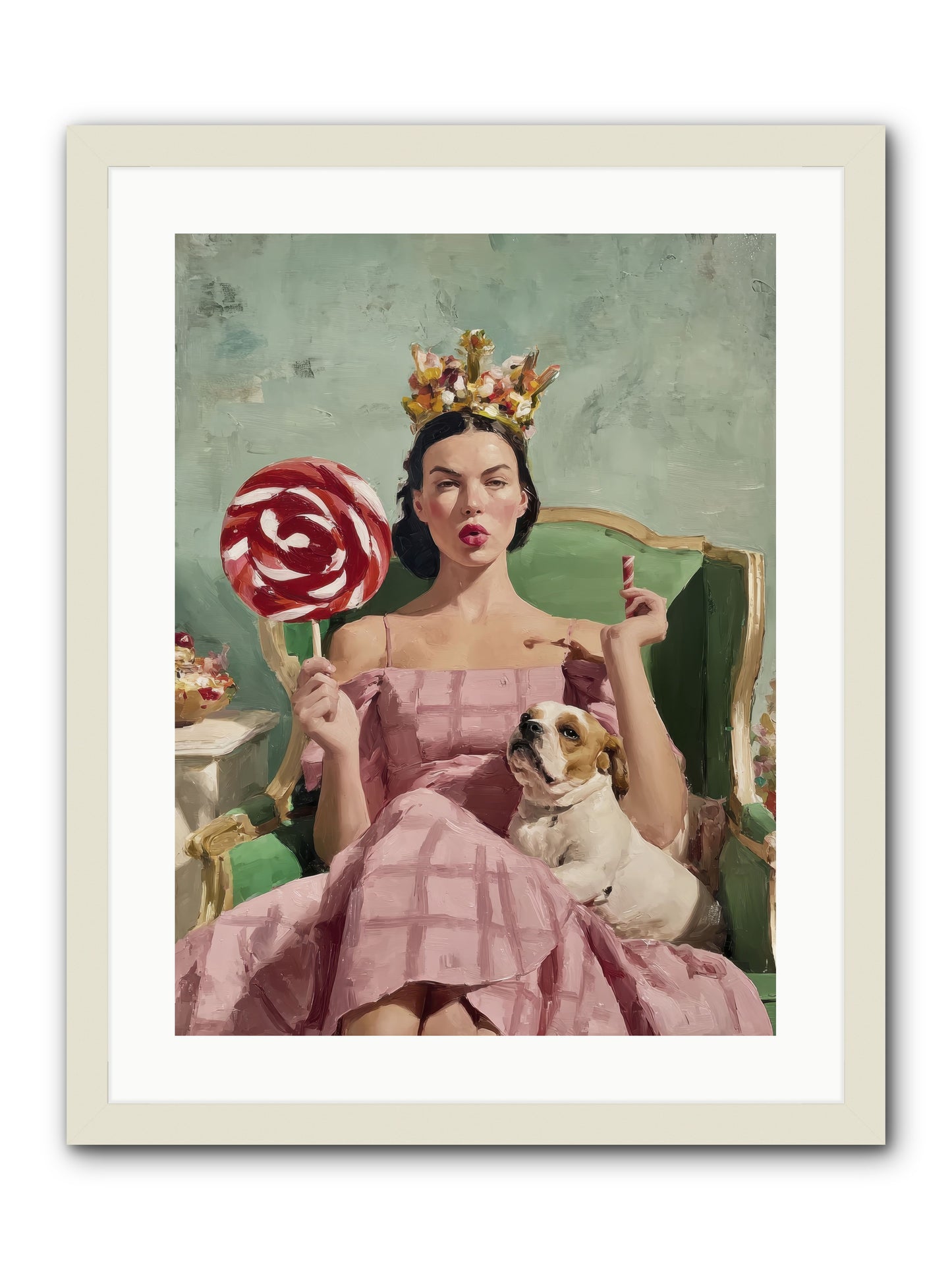 Sovereign Of Sugarplum Splendor -- Framed Print - White 18x24