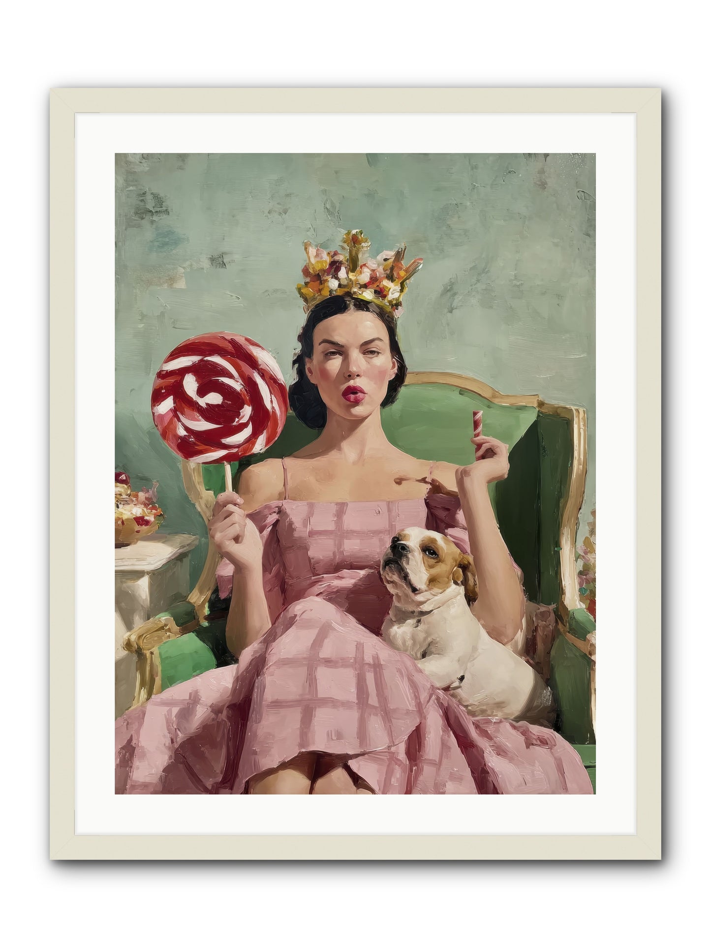Sovereign Of Sugarplum Splendor -- Framed Print - White 24x32
