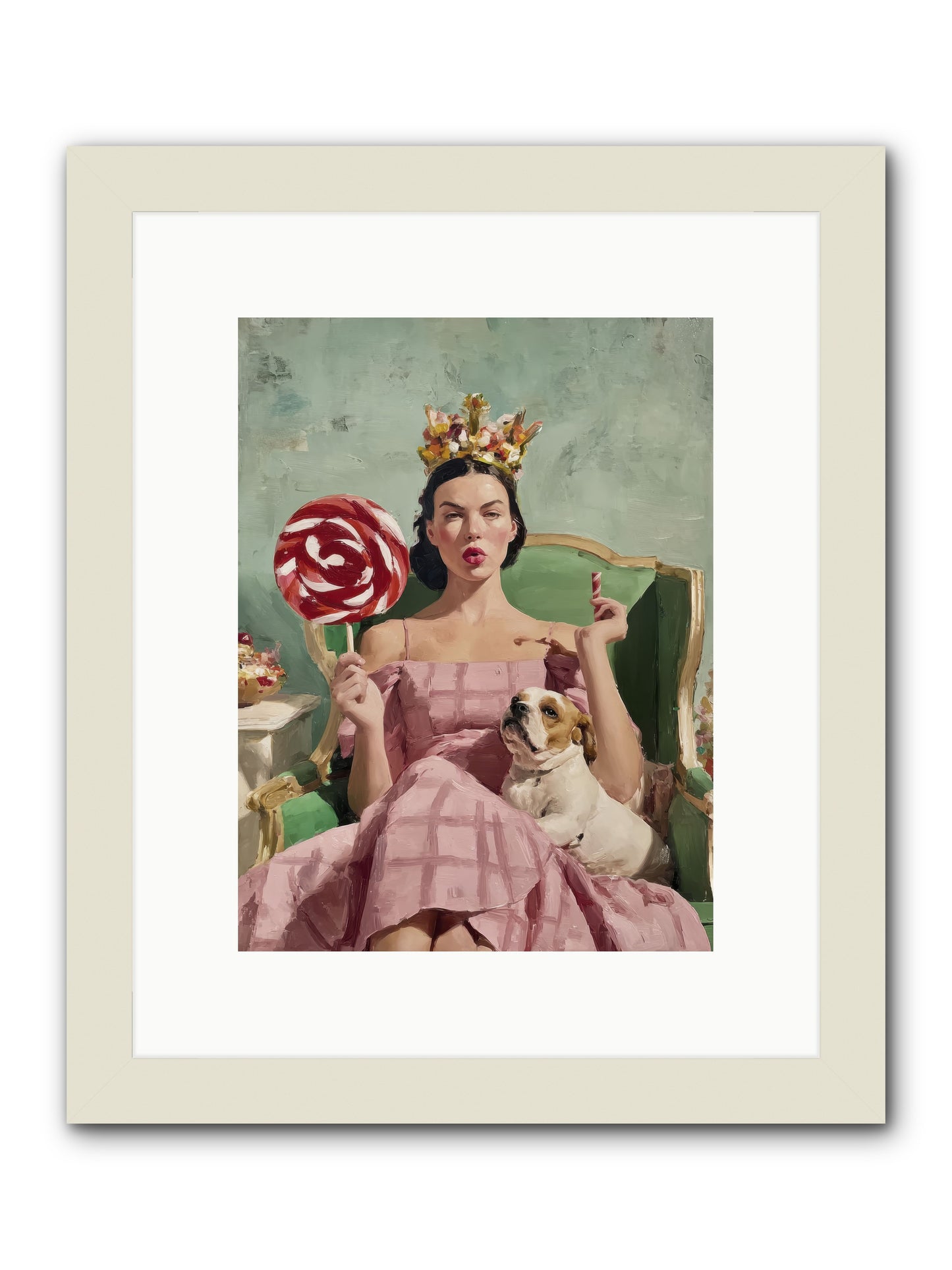 Sovereign Of Sugarplum Splendor -- Framed Print - White 9x12