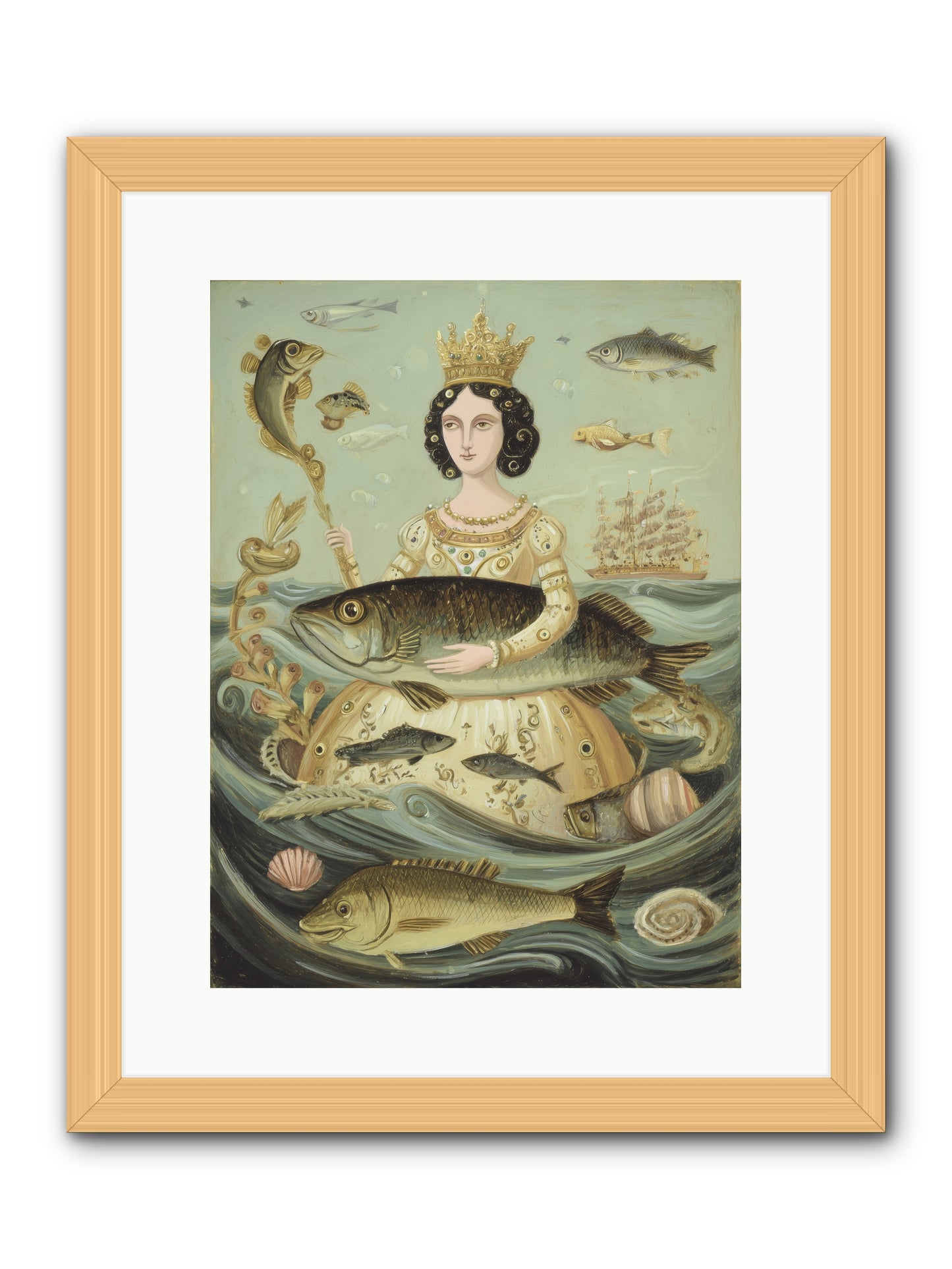 Sovereign Song -- Framed Print - Natural 12x16