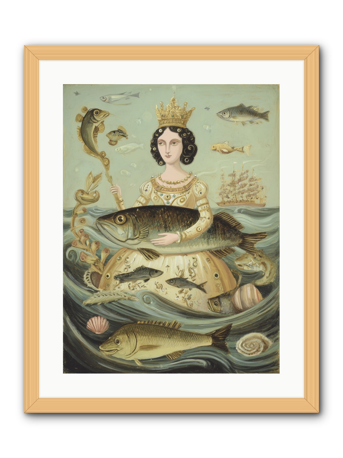Sovereign Song -- Framed Print - Natural 18x24