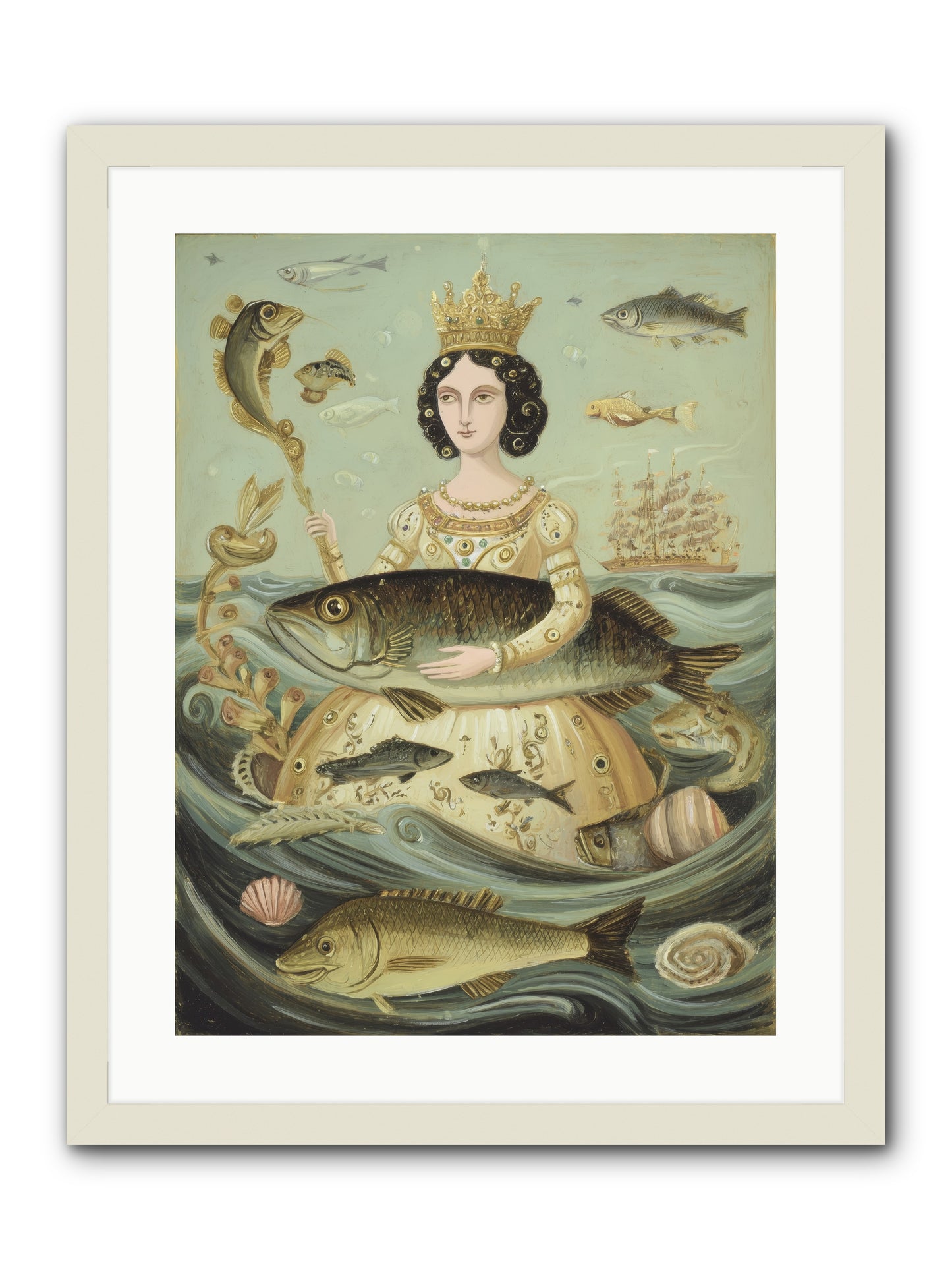 Sovereign Song -- Framed Print - White 18x24