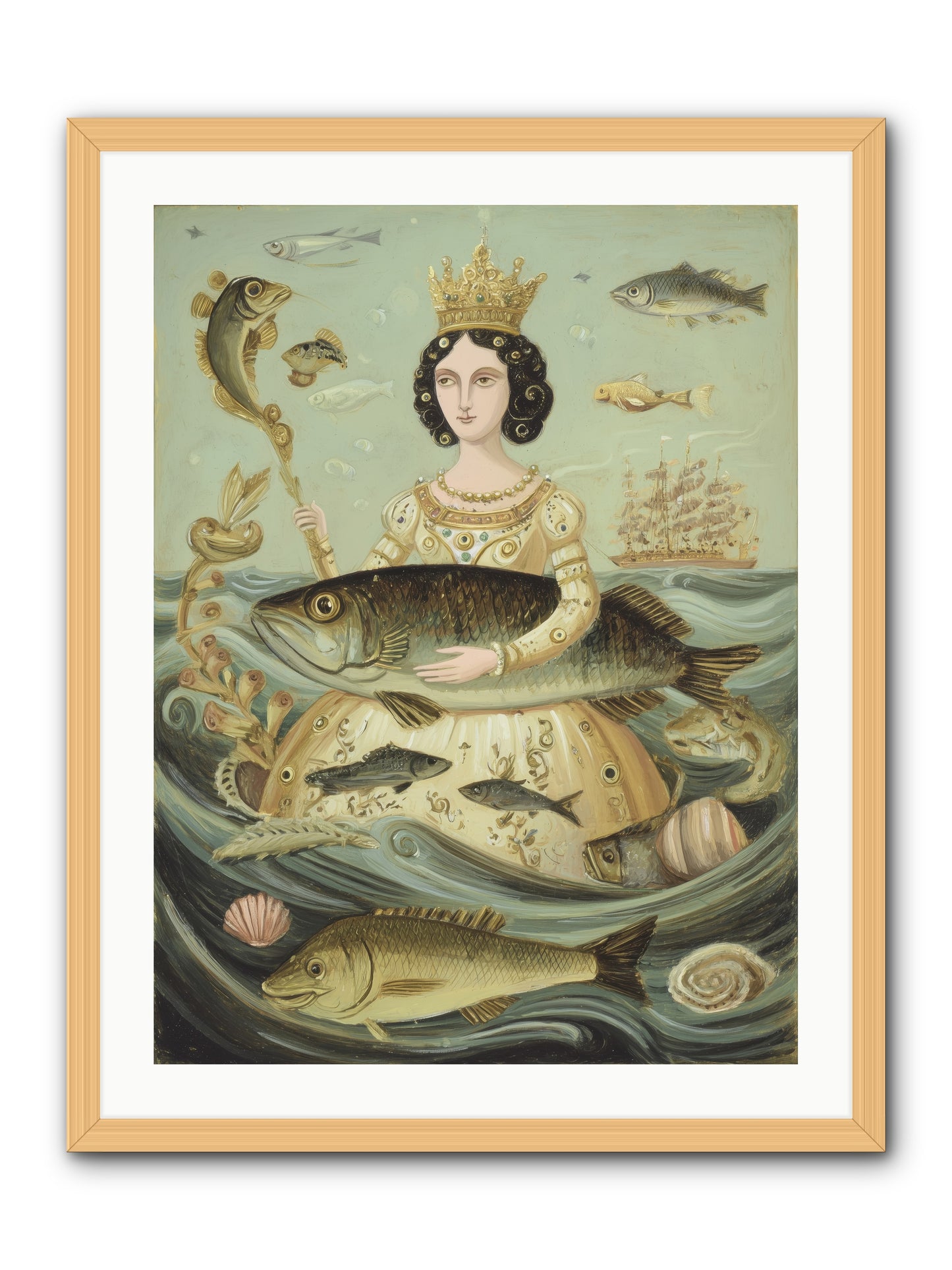 Sovereign Song -- Framed Print - Natural 24x32