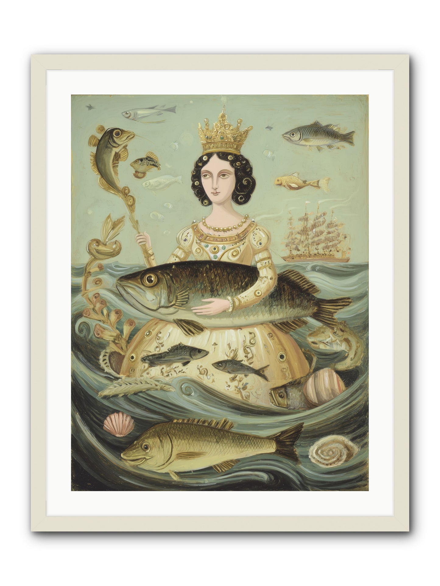 Sovereign Song -- Framed Print - White 24x32