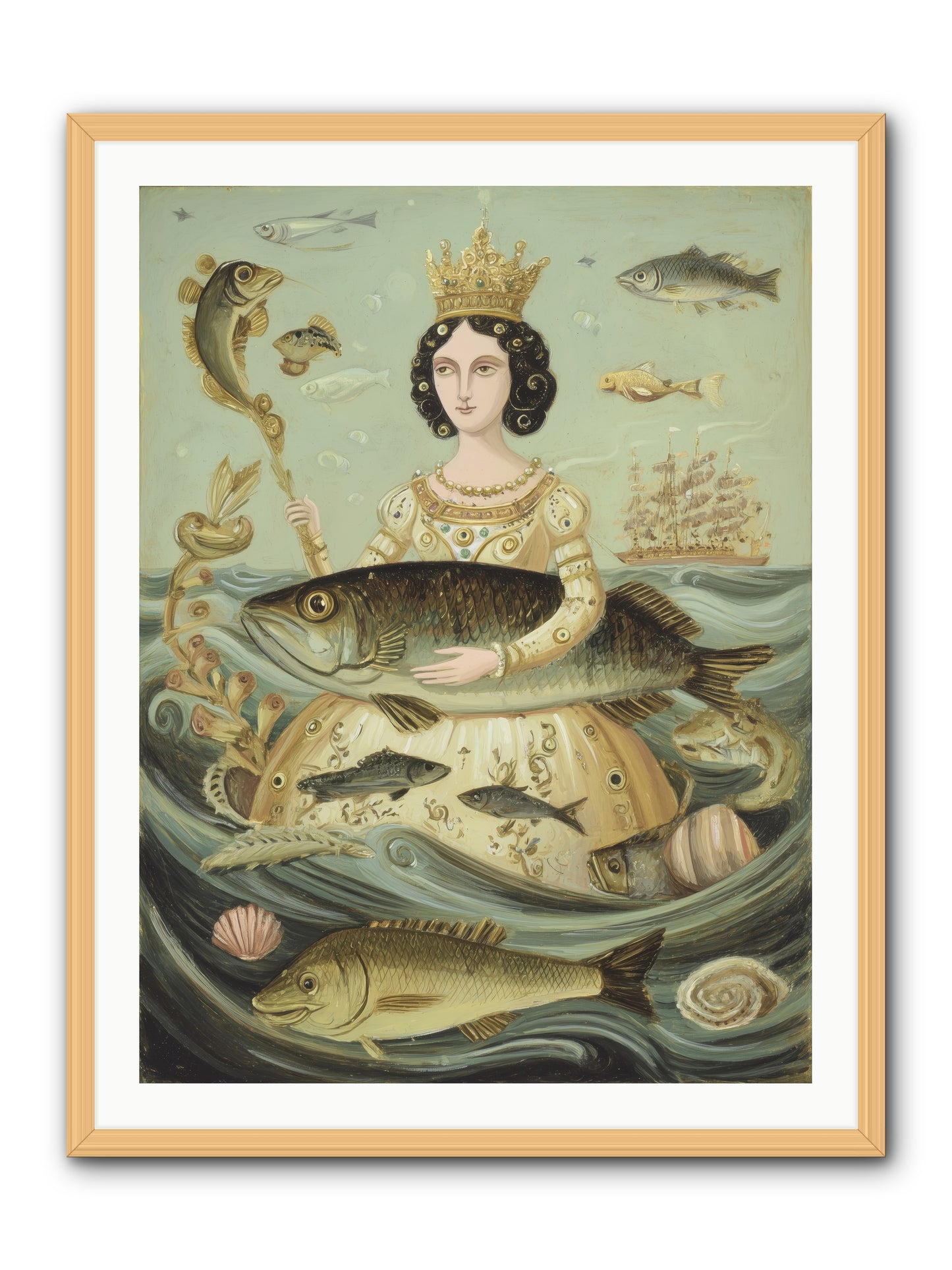 Sovereign Song -- Framed Print - Natural 30x40