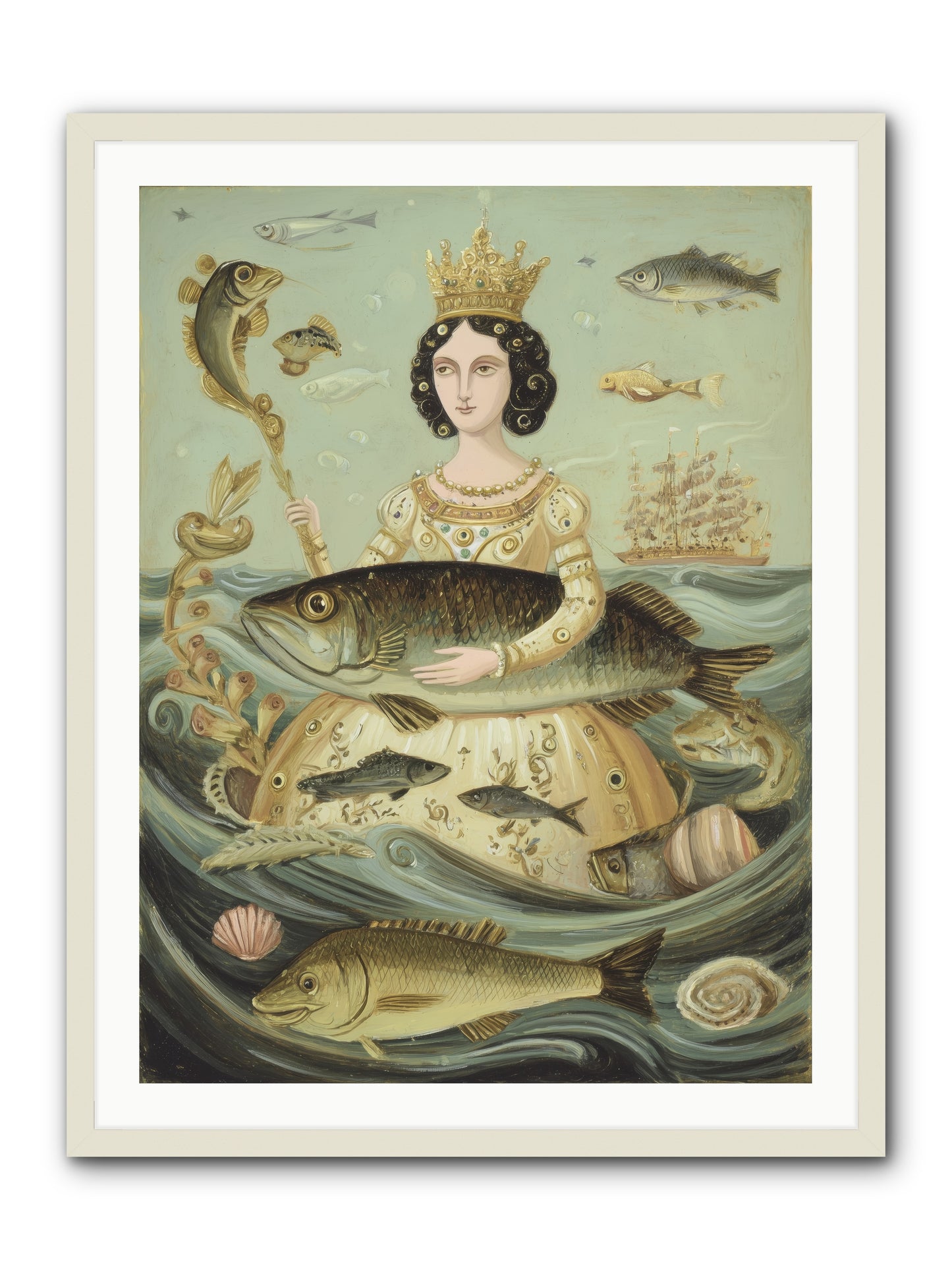 Sovereign Song -- Framed Print - White 30x40