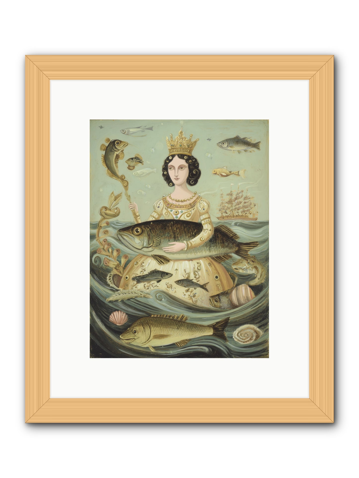 Sovereign Song -- Framed Print - Natural 9x12