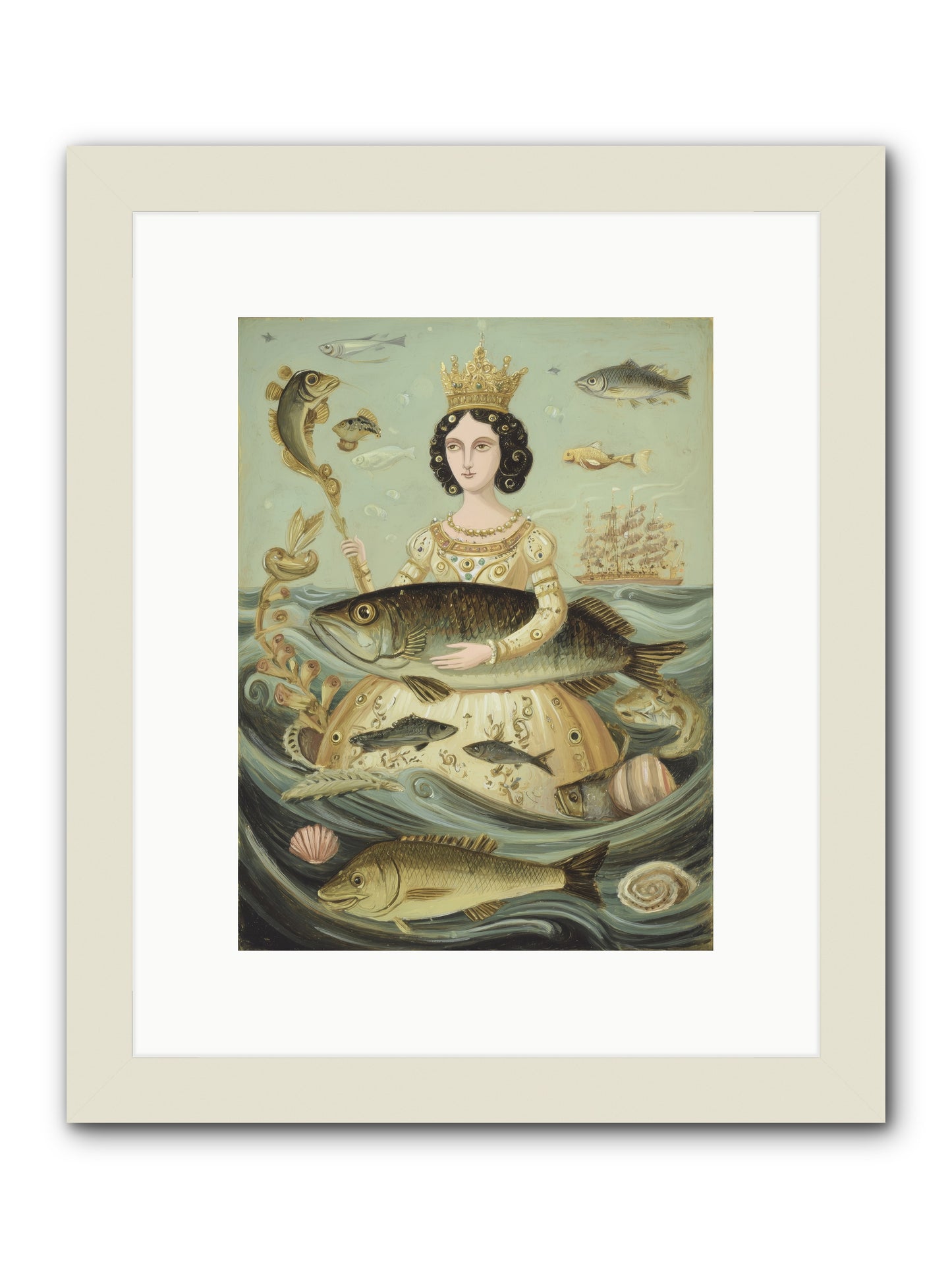 Sovereign Song -- Framed Print - White 9x12