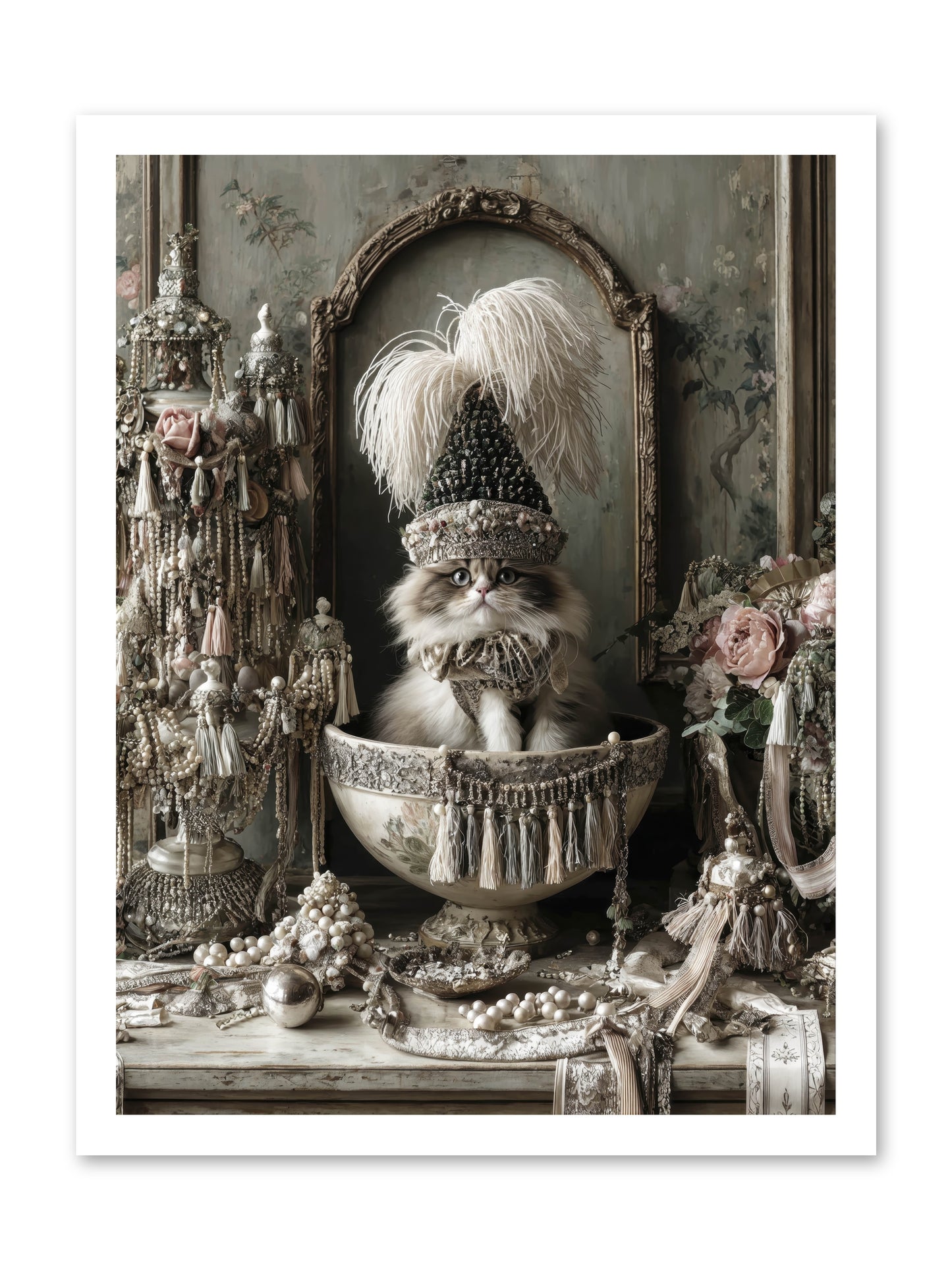 Sparkling Whiskers & Purrs -- Paper Print 18x24