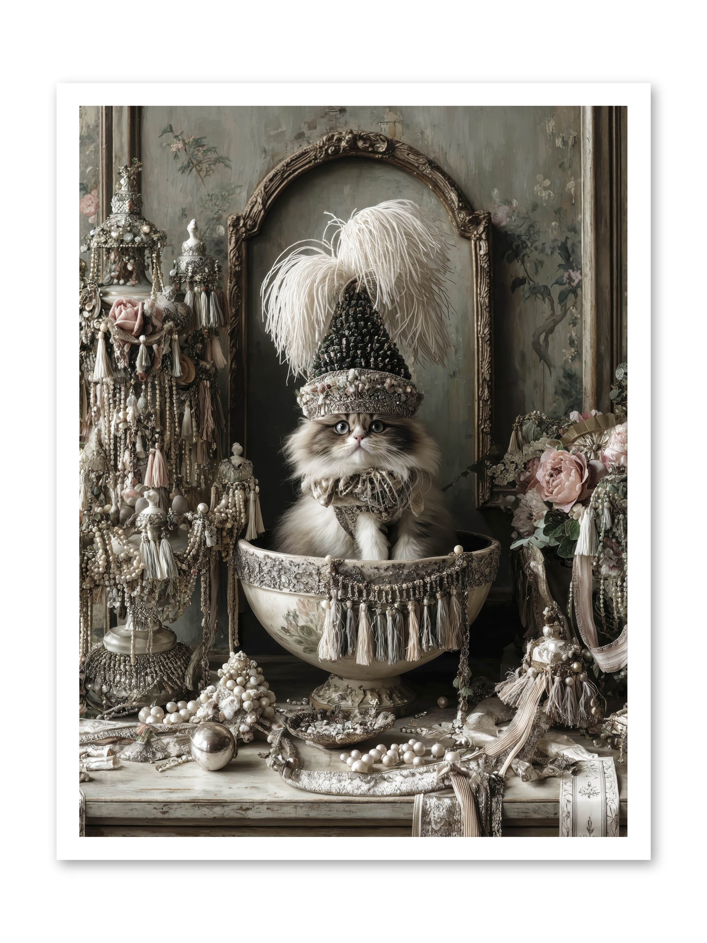 Sparkling Whiskers & Purrs -- Paper Print 24x32