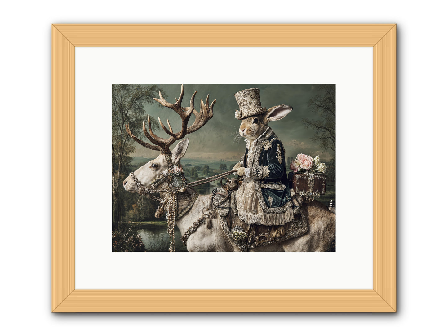Sparrow Vale -- Framed Print - Natural 12x9