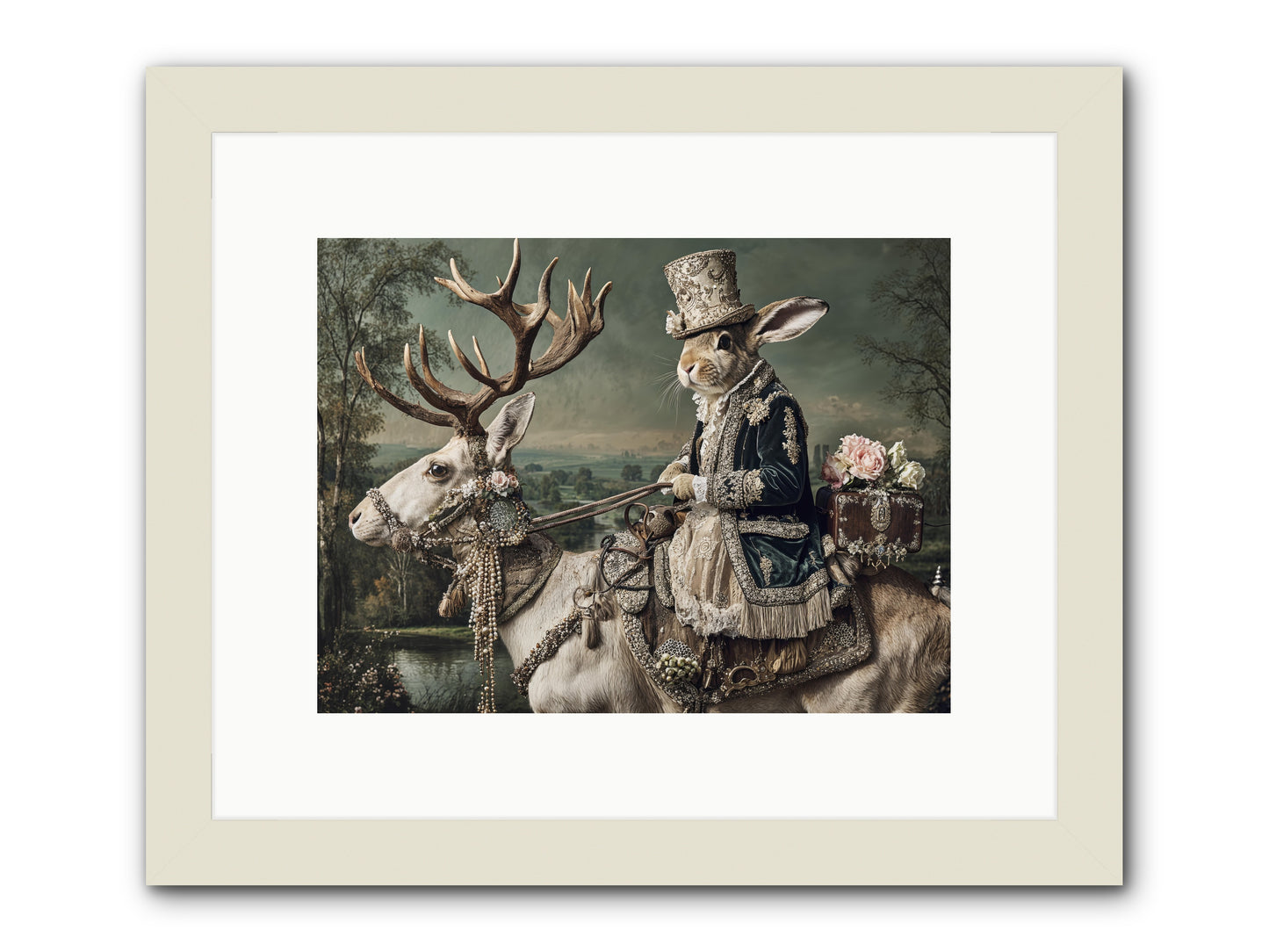 Sparrow Vale -- Framed Print - White 12x9