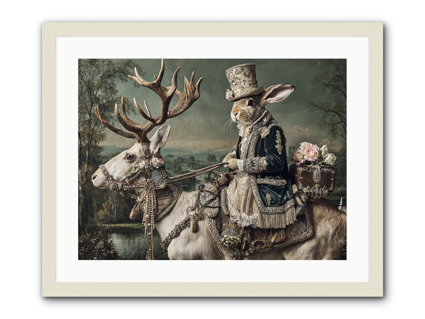 Sparrow Vale -- Framed Print - White 24x18