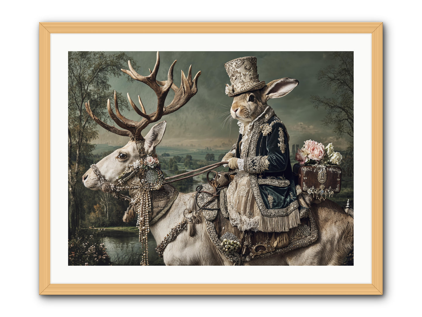 Sparrow Vale -- Framed Print - Natural 32x24
