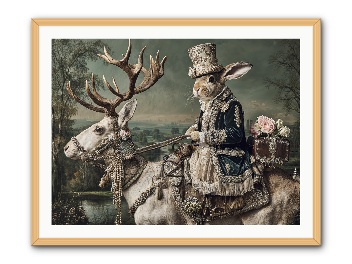 Sparrow Vale -- Framed Print - Natural 40x30