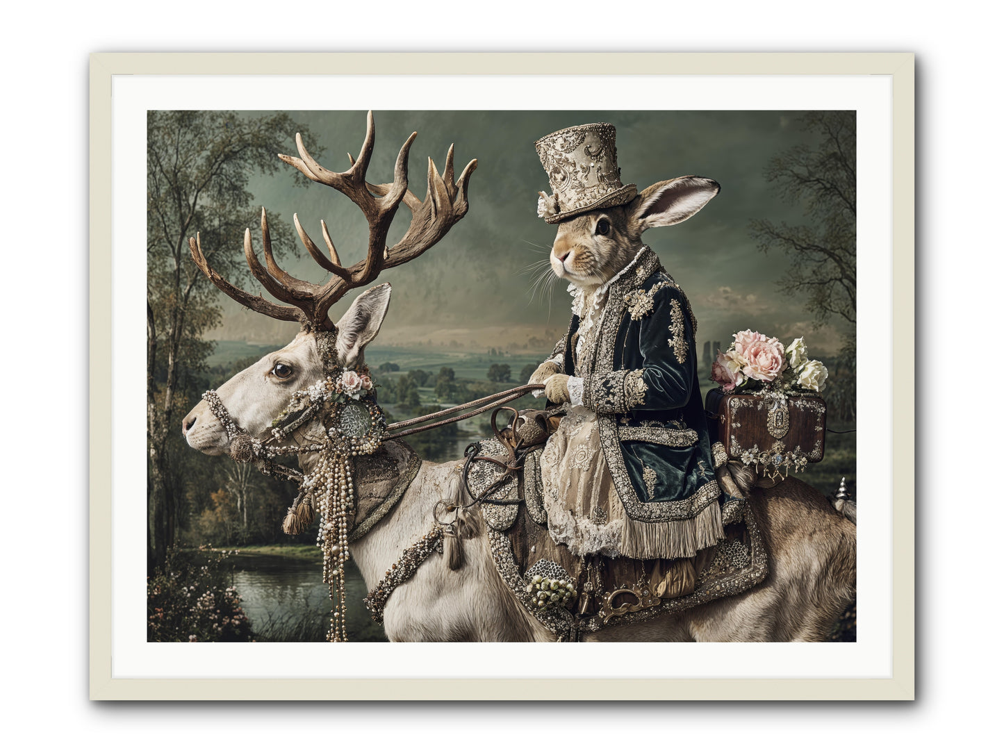 Sparrow Vale -- Framed Print - White 40x30