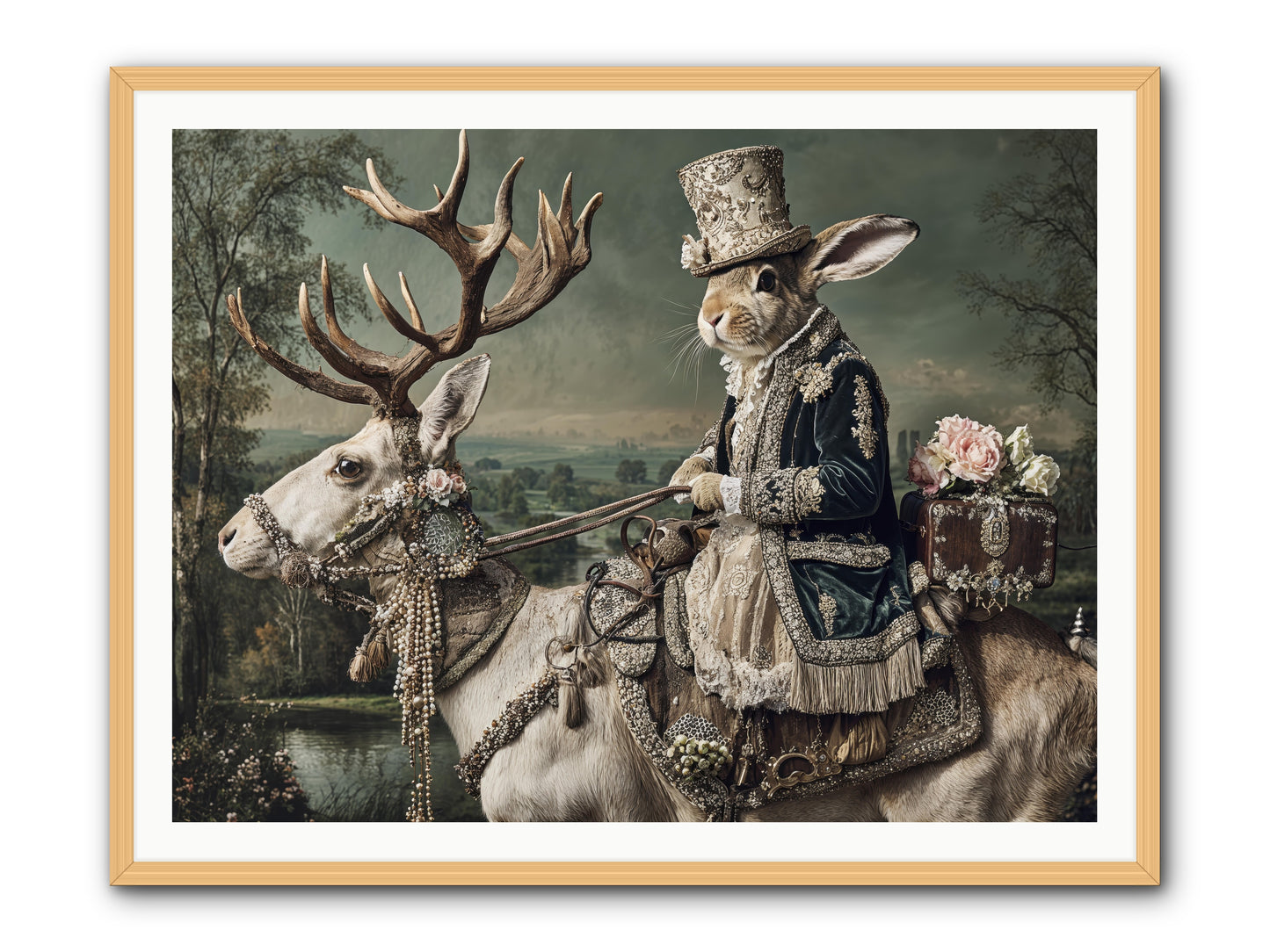Sparrow Vale -- Framed Print - Natural 48x36