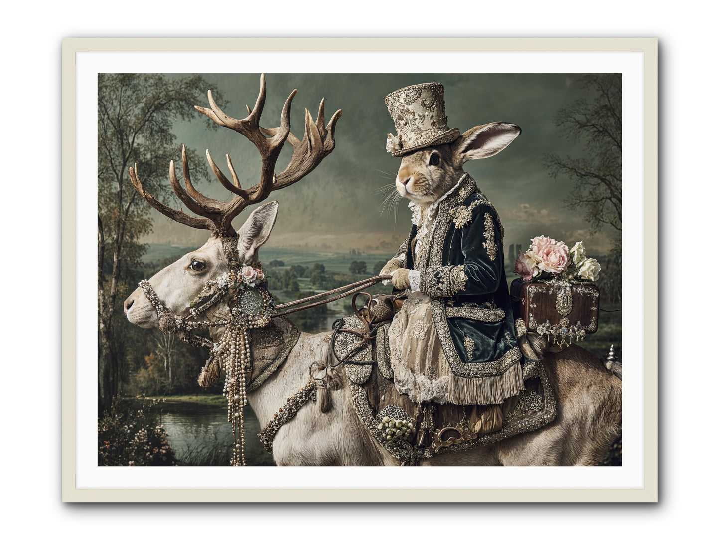 Sparrow Vale -- Framed Print - White 48x36