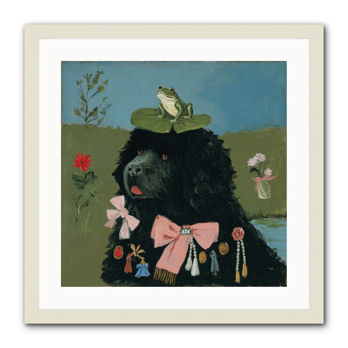 Spell of Delight -- Framed Print - White 20x20