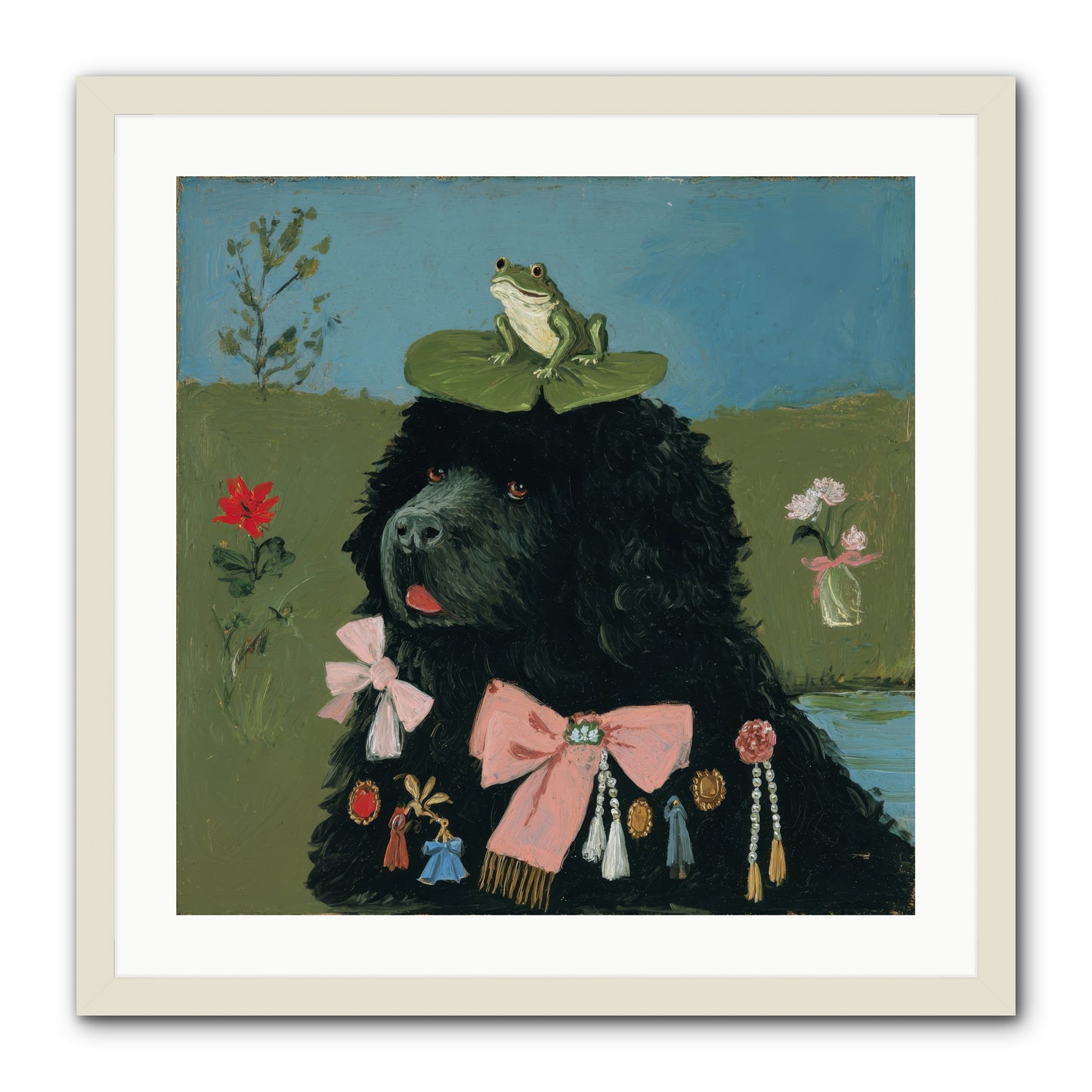 Spell of Delight -- Framed Print - White 24x24