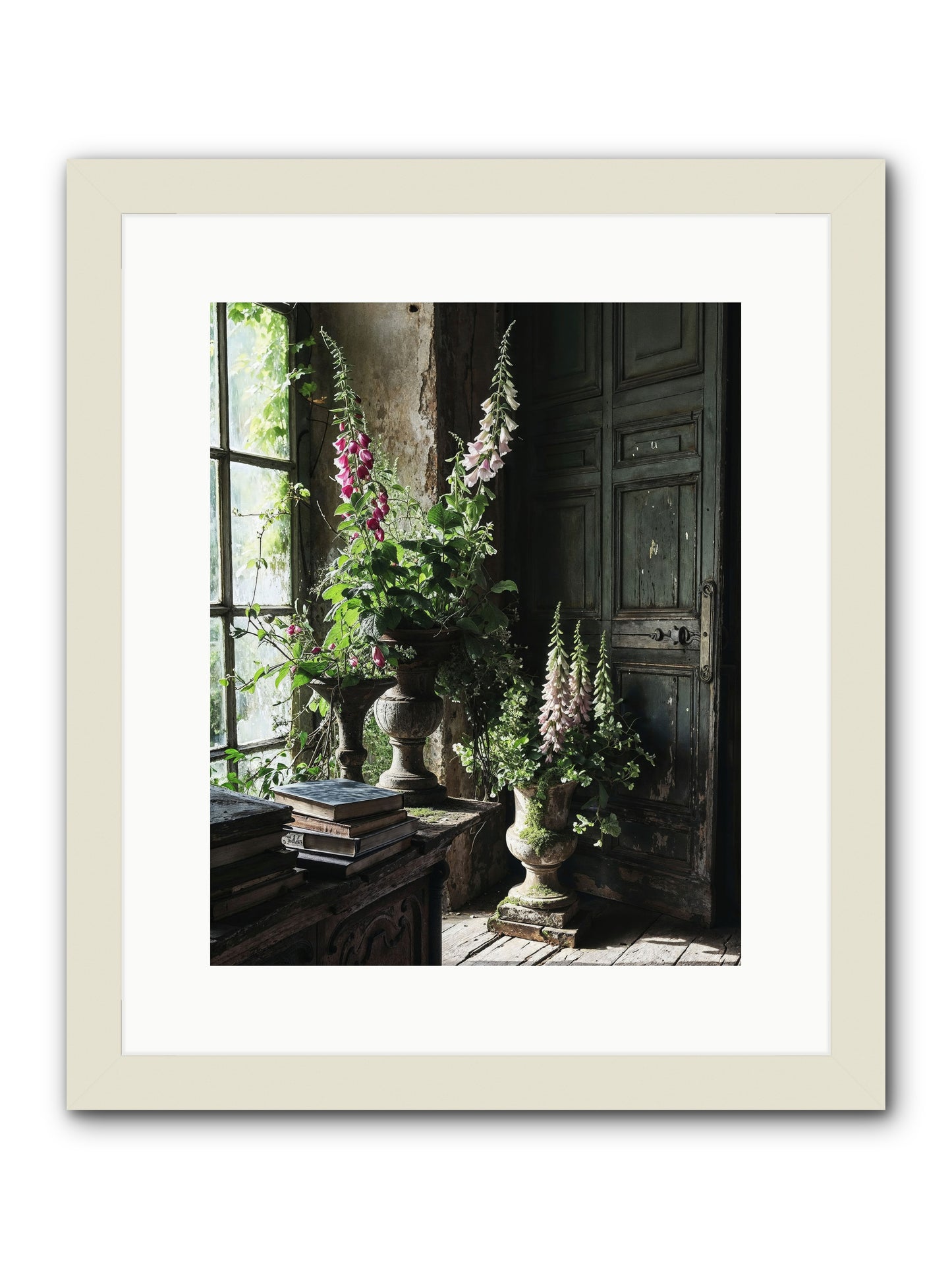 Spires -- Framed Print - White 12x15