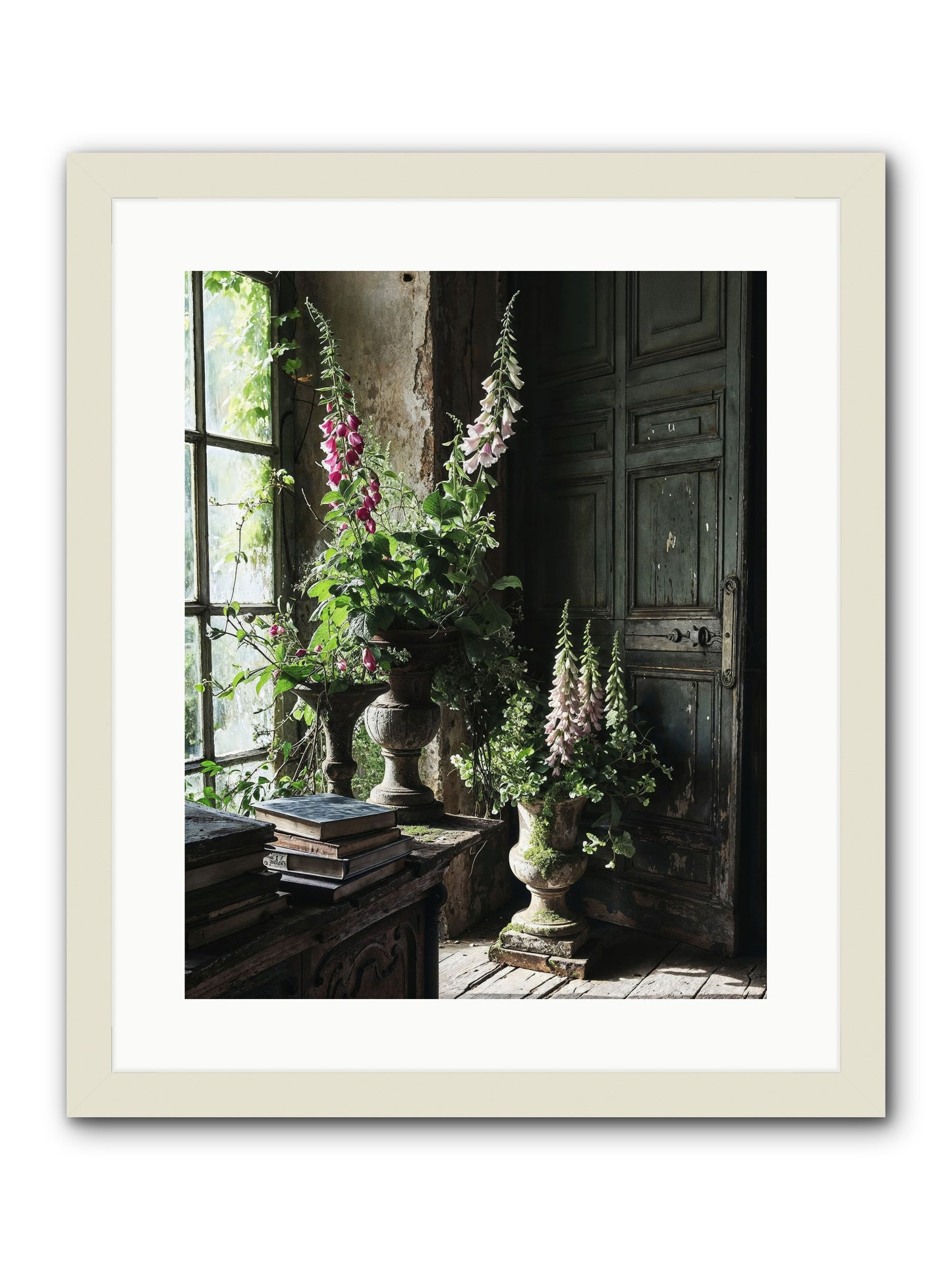 Spires -- Framed Print - White 16x20