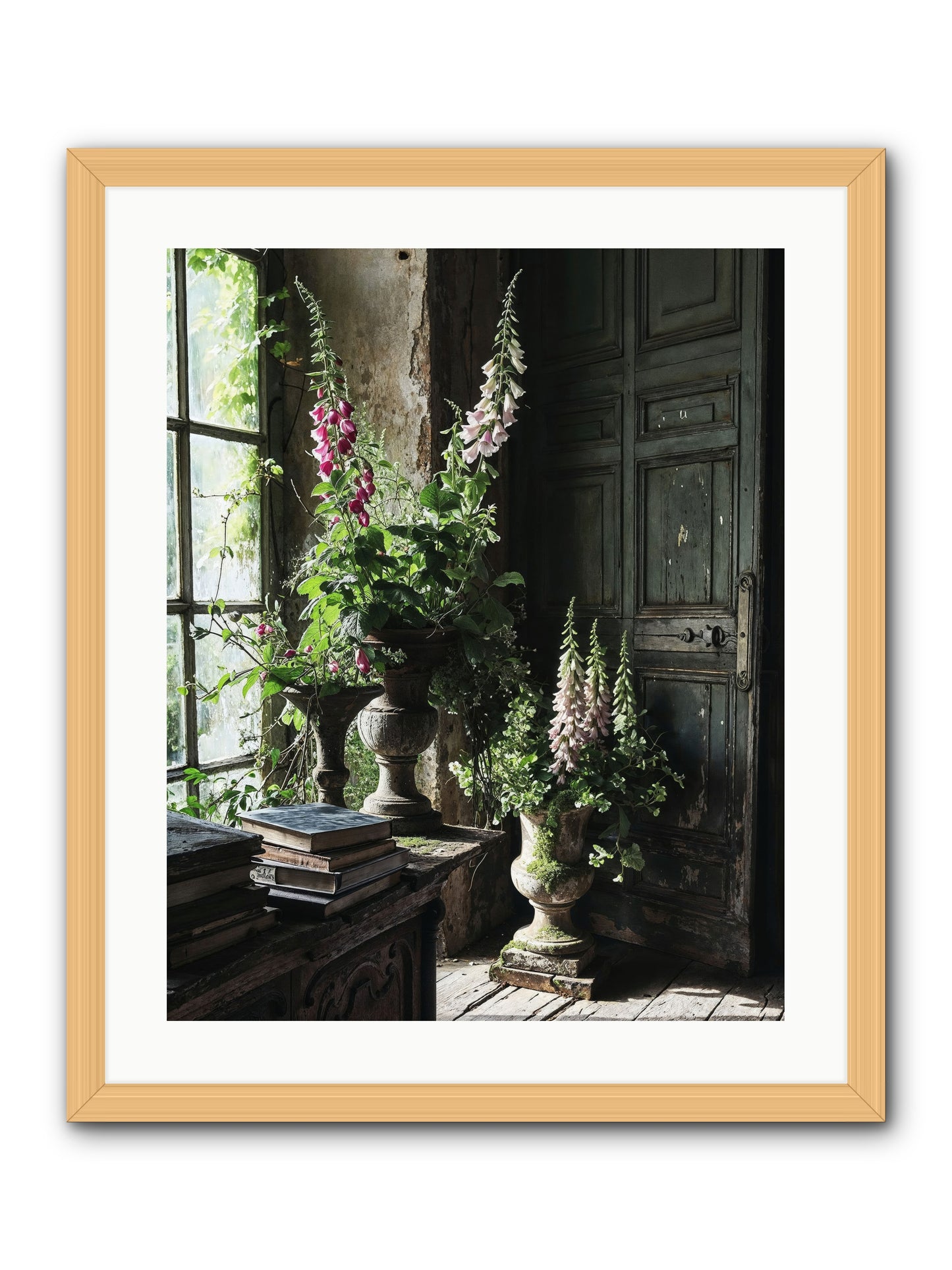 Spires -- Framed Print - Natural 20x25