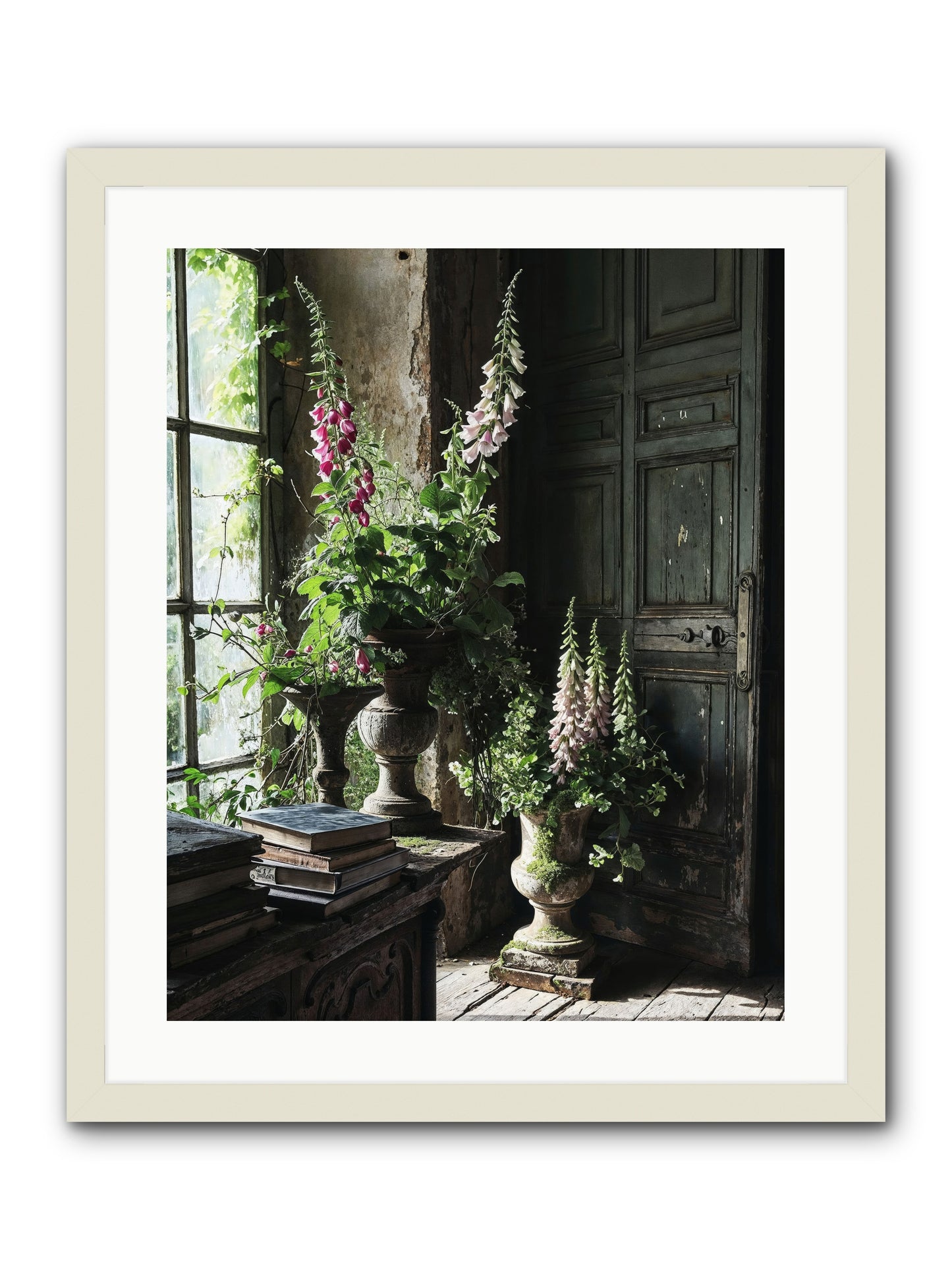 Spires -- Framed Print - White 20x25