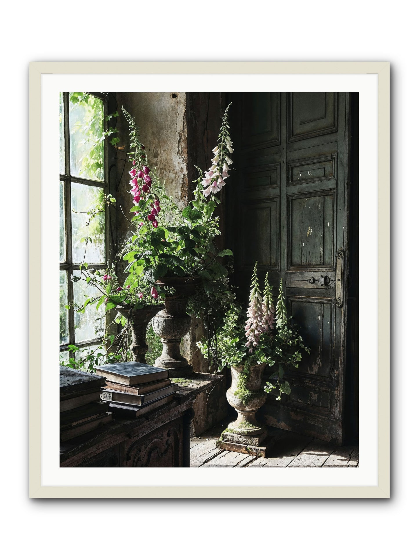 Spires -- Framed Print - White 32x40