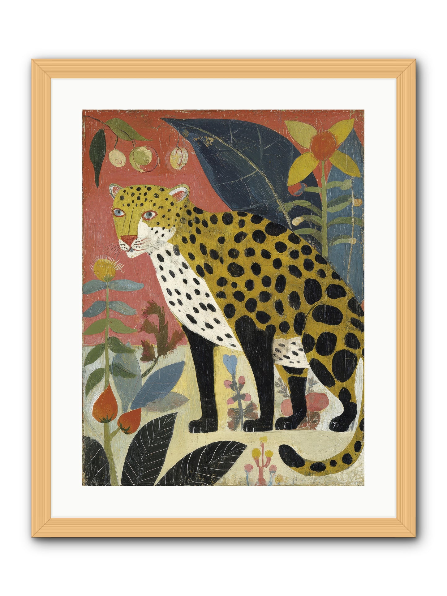 Spots Became an Obsession -- Framed Print - Natural 18x24