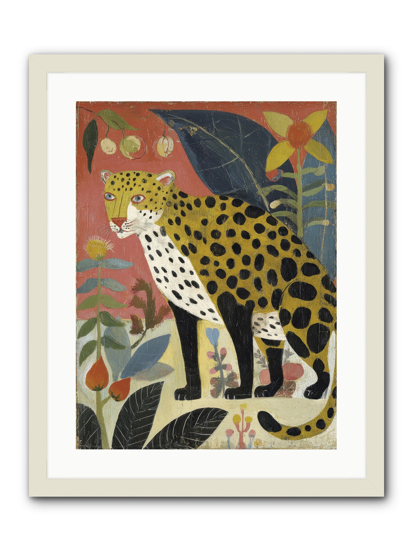 Spots Became an Obsession -- Framed Print - White 18x24