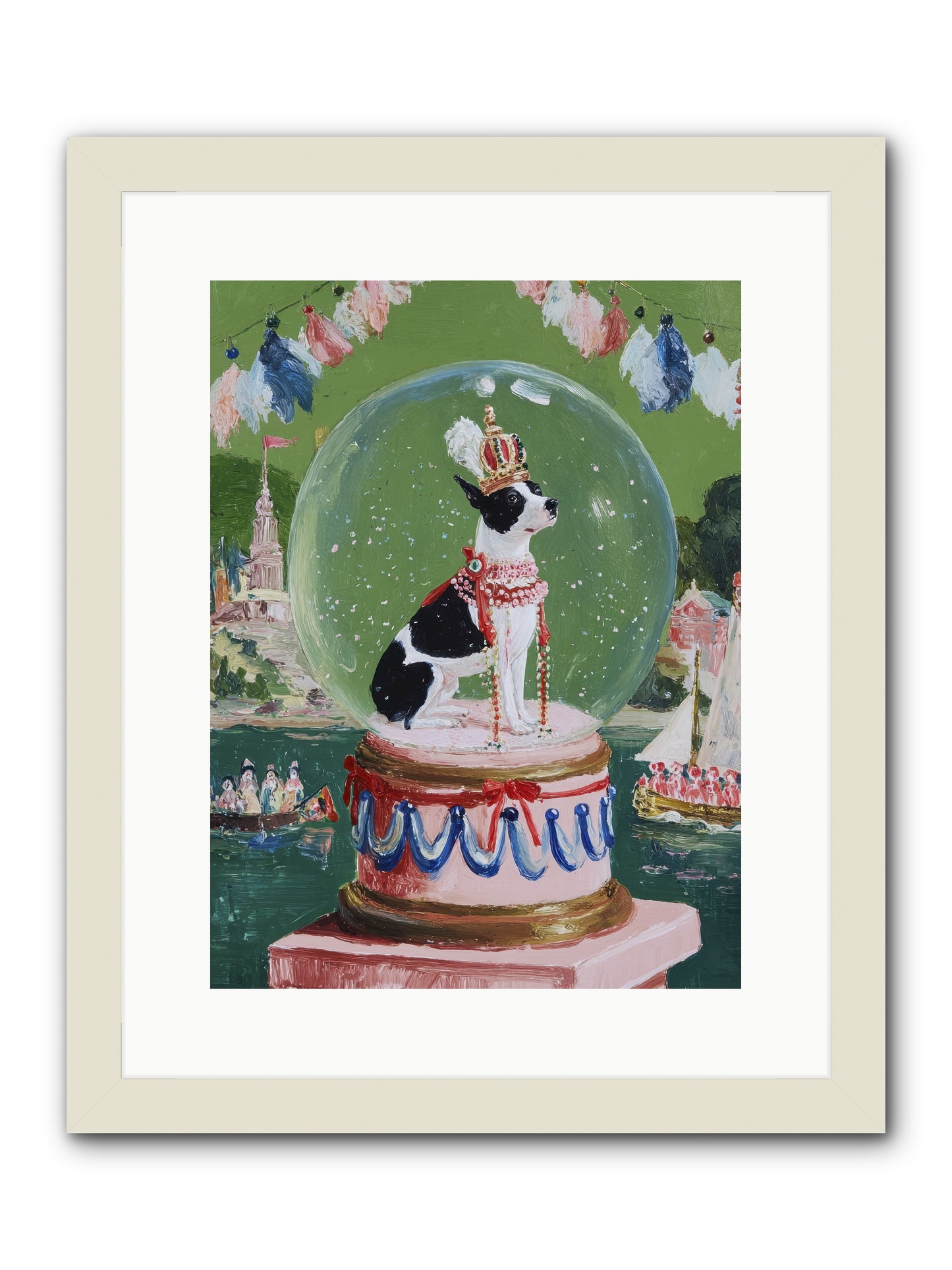 Sprightly Charm -- Framed Print - White 12x16