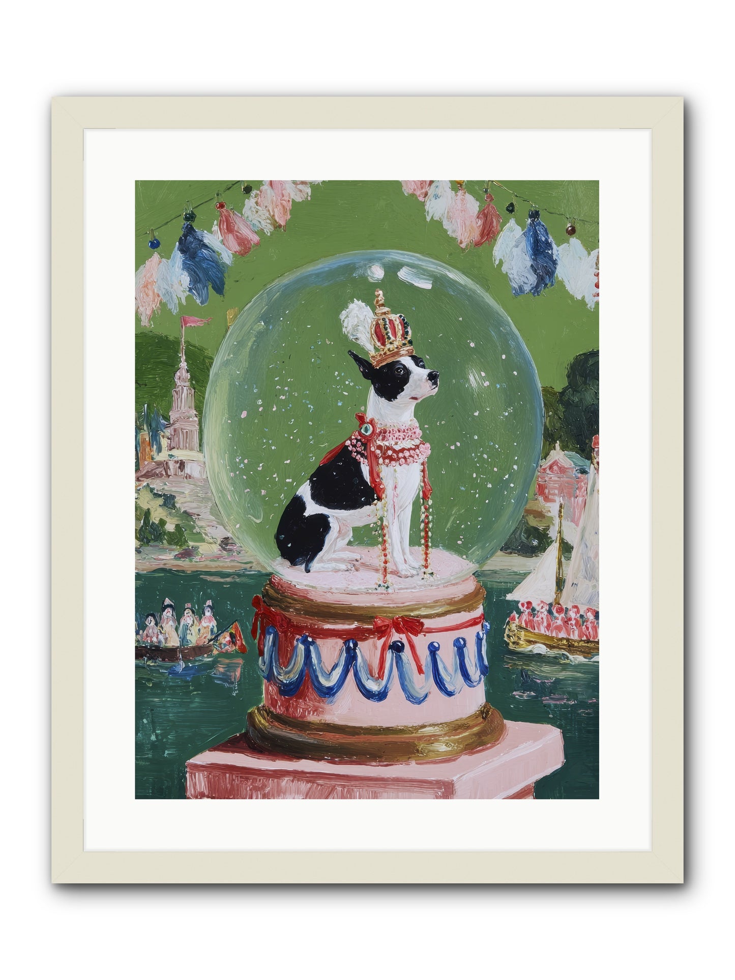 Sprightly Charm -- Framed Print - White 18x24