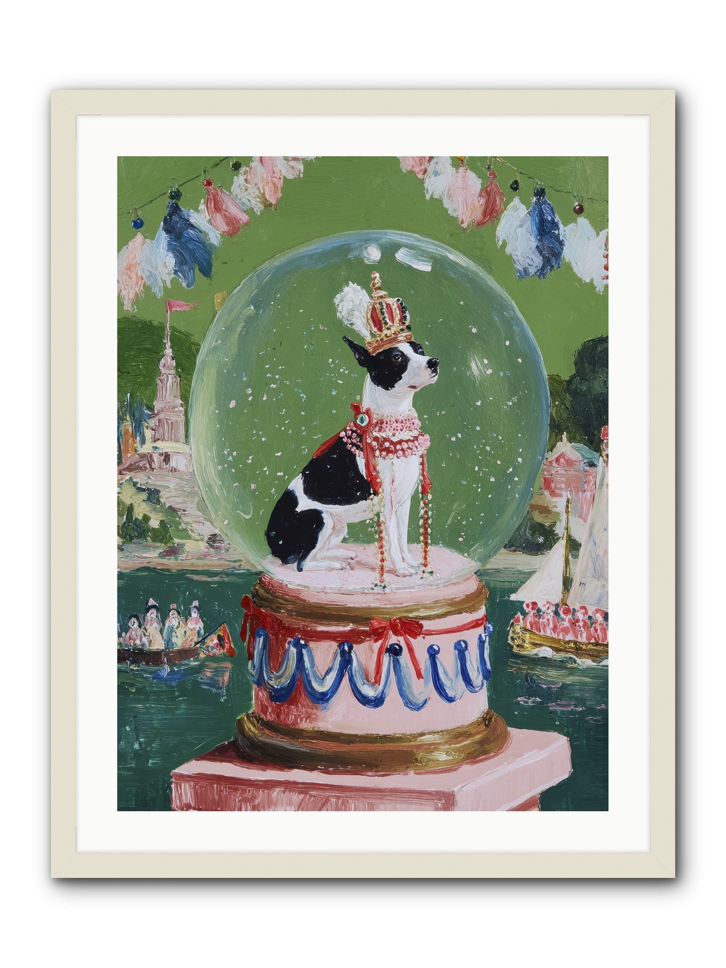 Sprightly Charm -- Framed Print - White 24x32