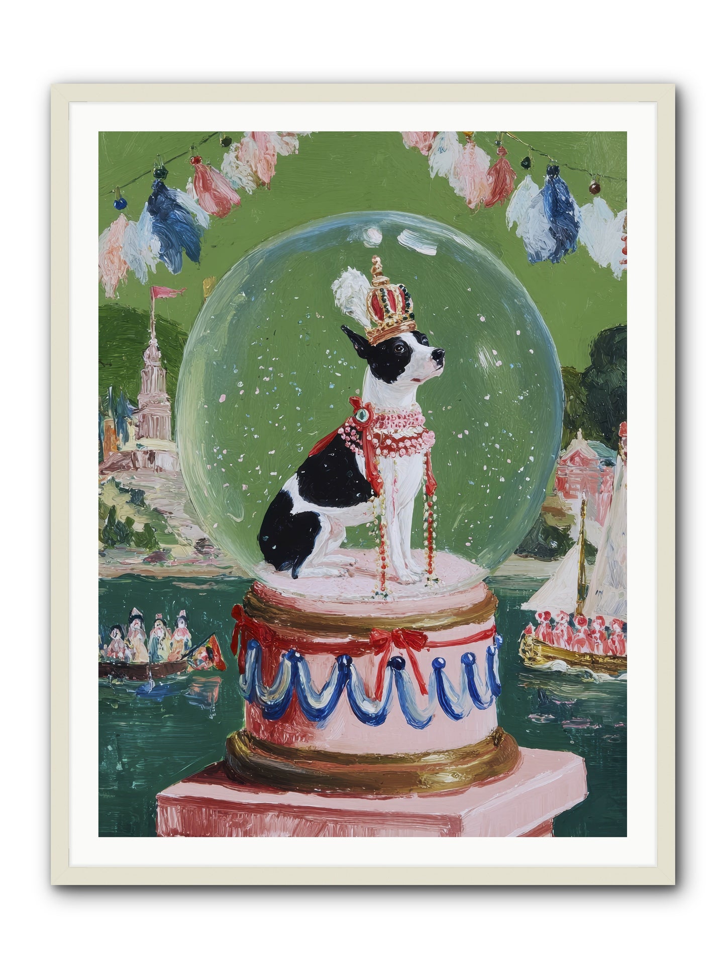 Sprightly Charm -- Framed Print - White 36x48