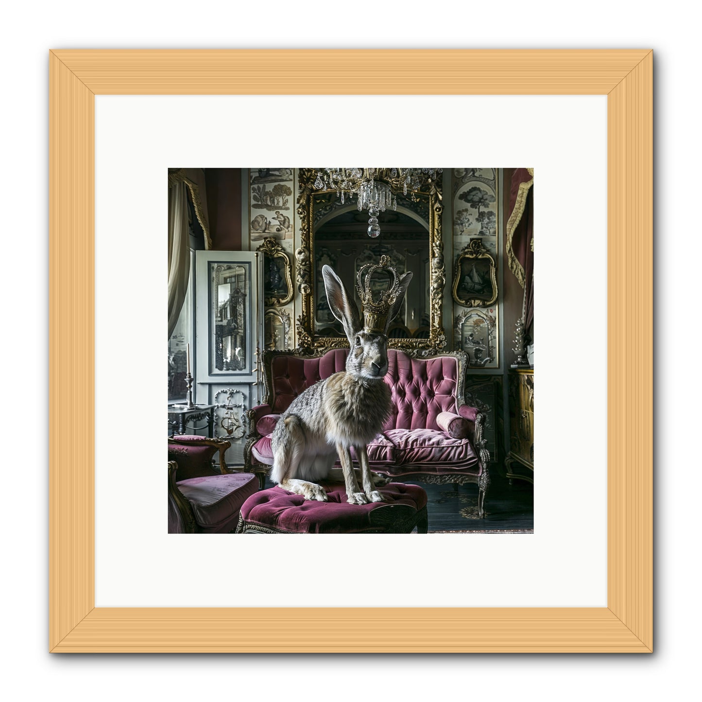 Spring Soiree -- Framed Print - Natural 10x10