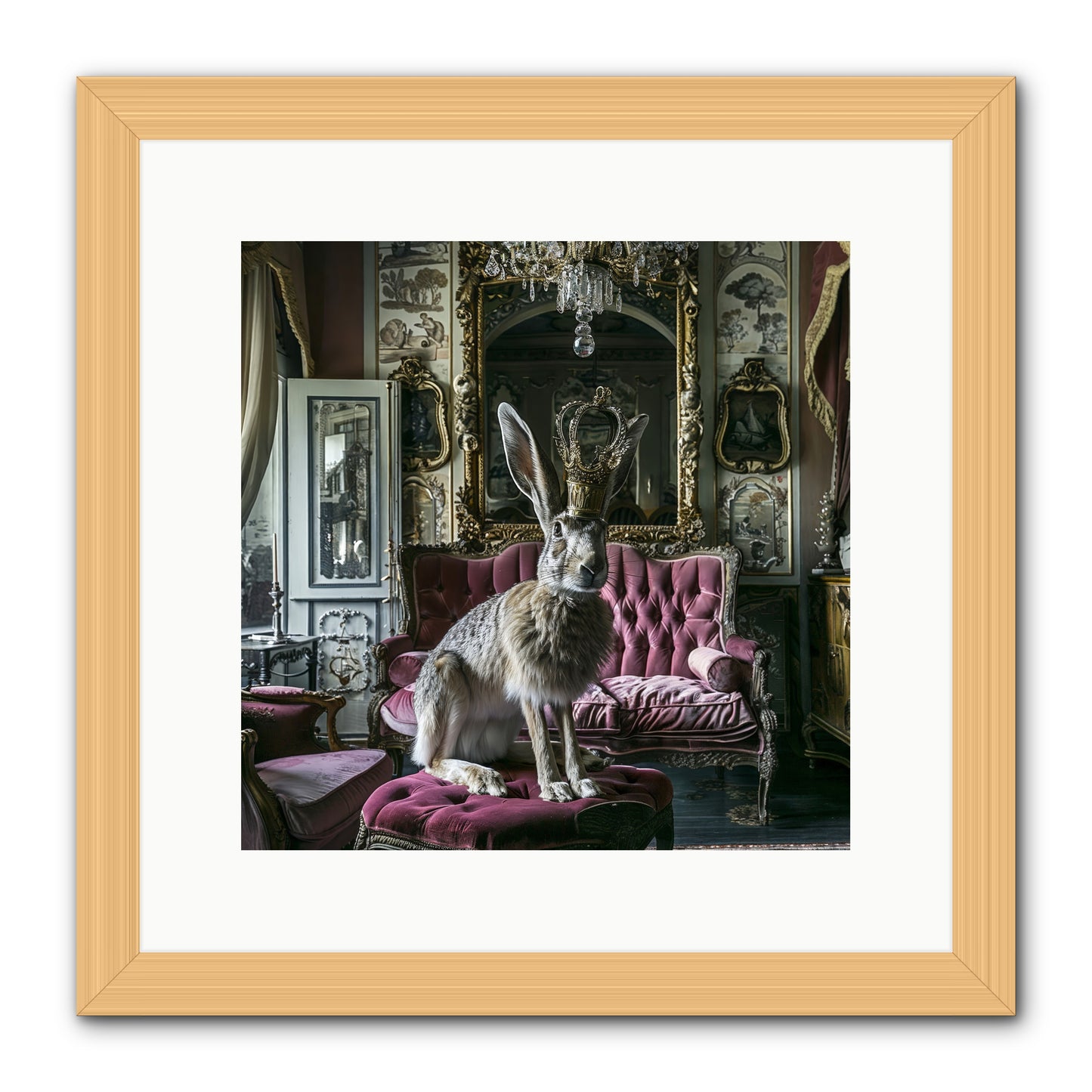 Spring Soiree -- Framed Print - Natural 12x12