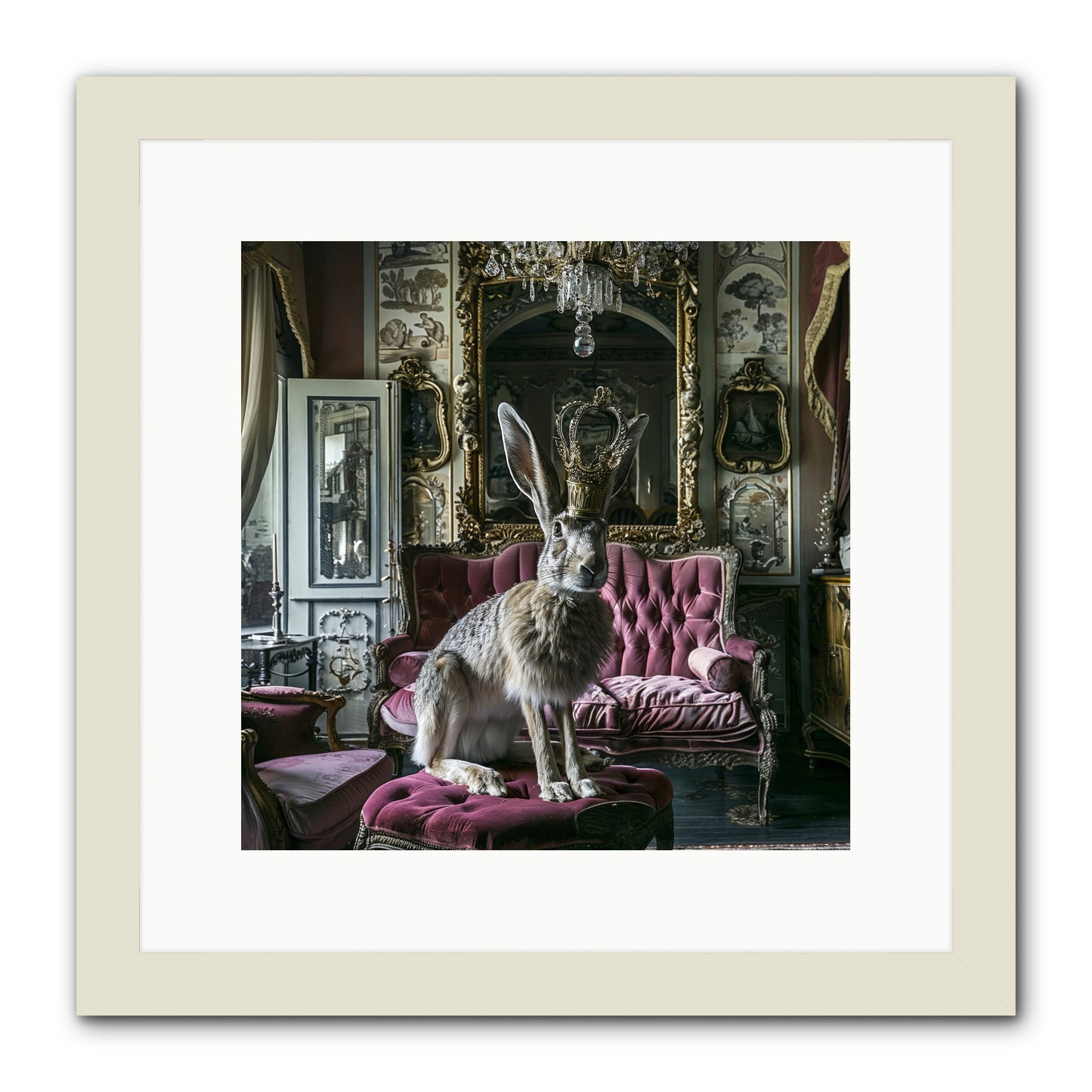 Spring Soiree -- Framed Print - White 12x12