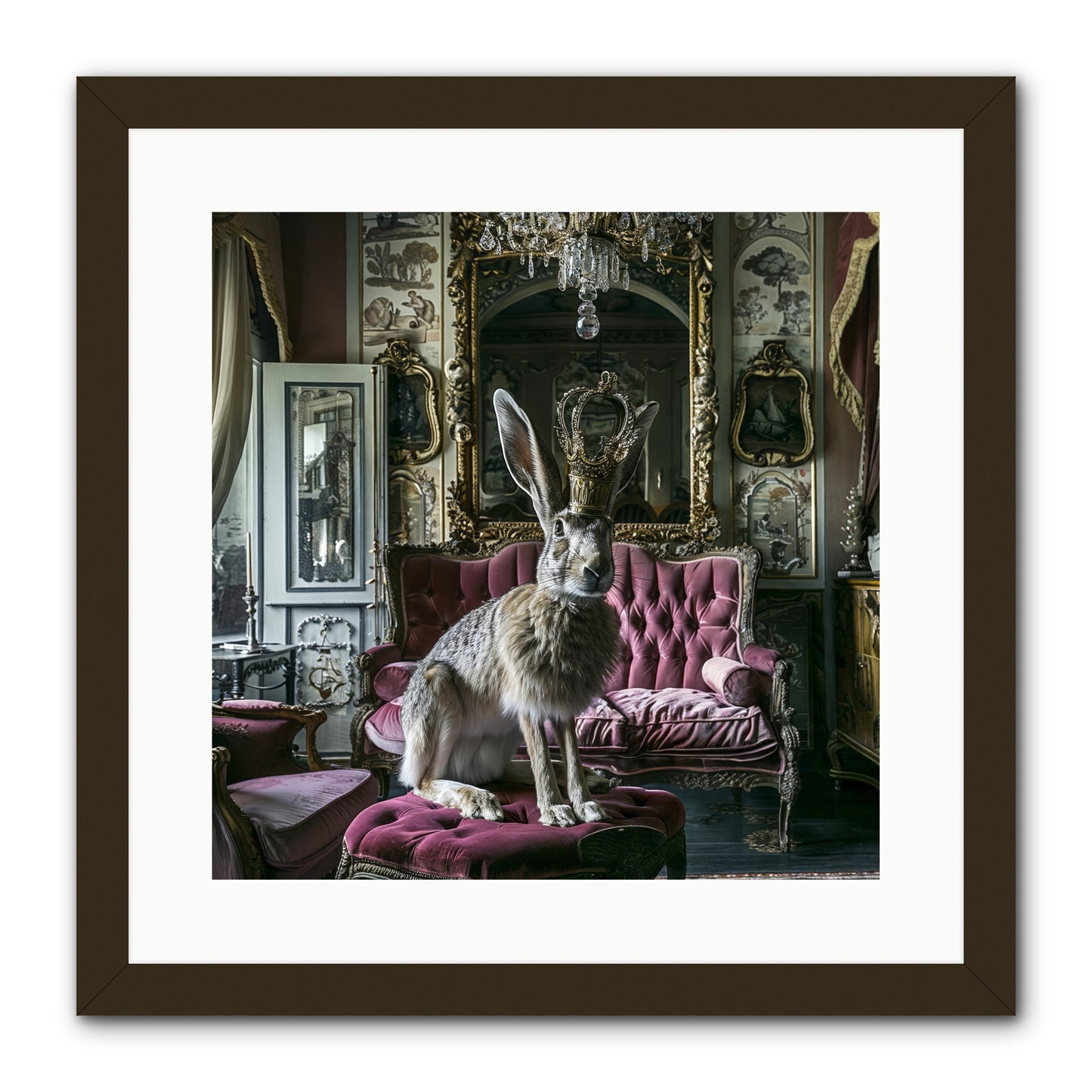 Spring Soiree -- Framed Print - Black 16x16
