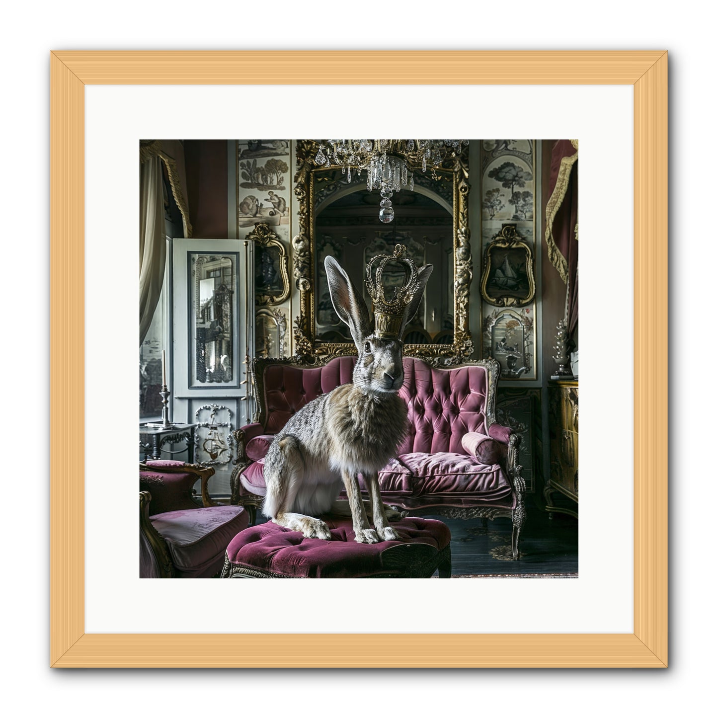 Spring Soiree -- Framed Print - Natural 16x16