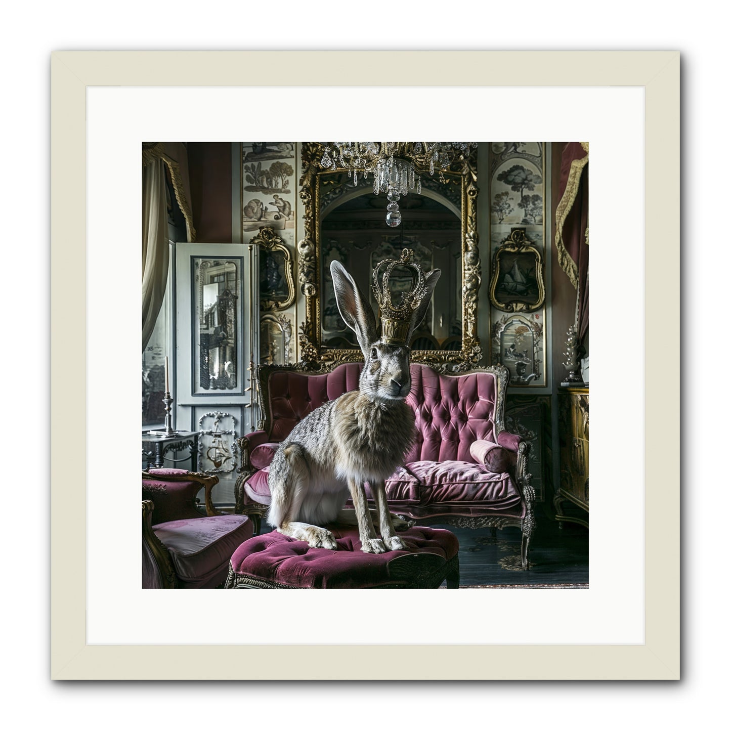 Spring Soiree -- Framed Print - White 16x16